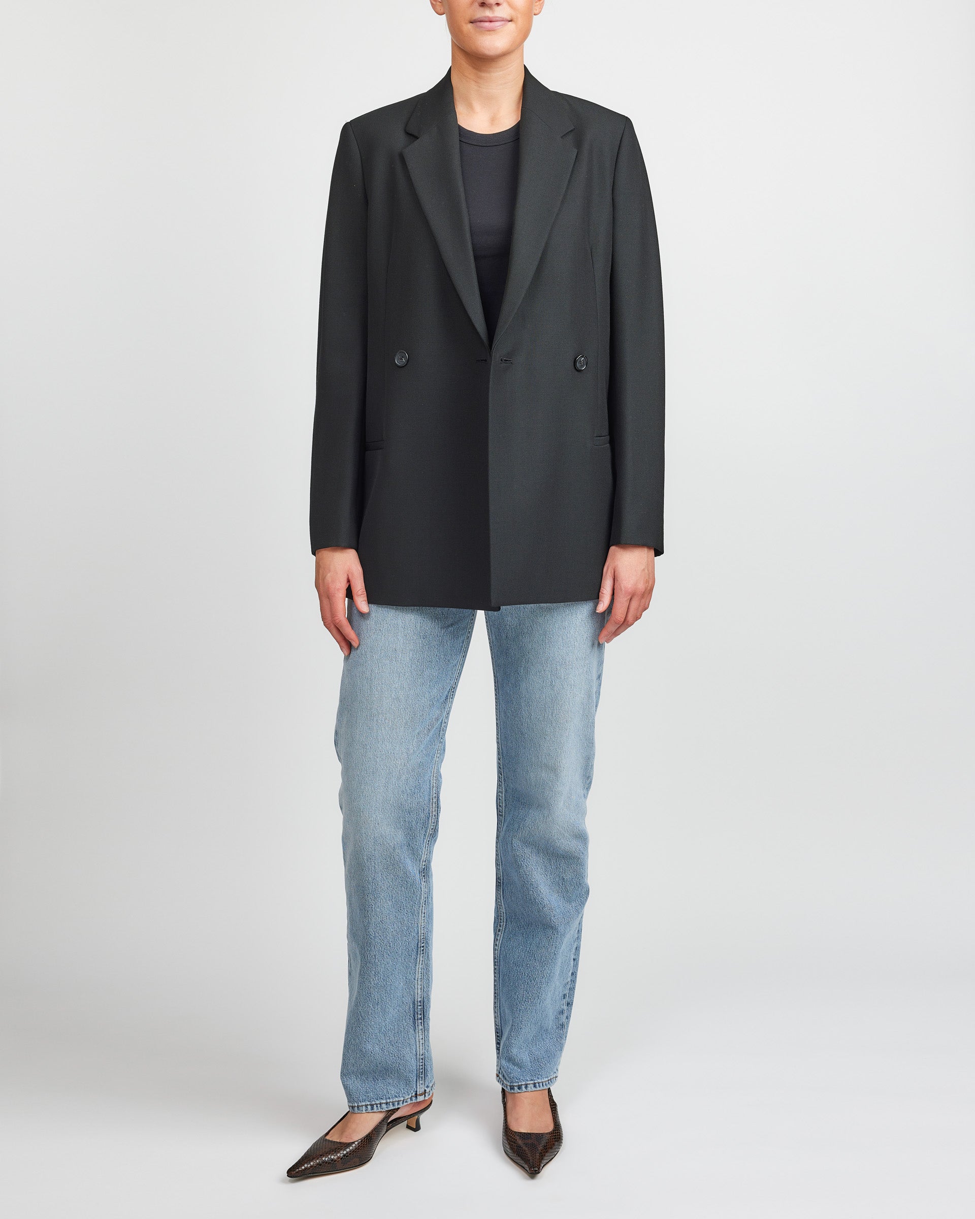 Toteme Black Double Breasted Blazer