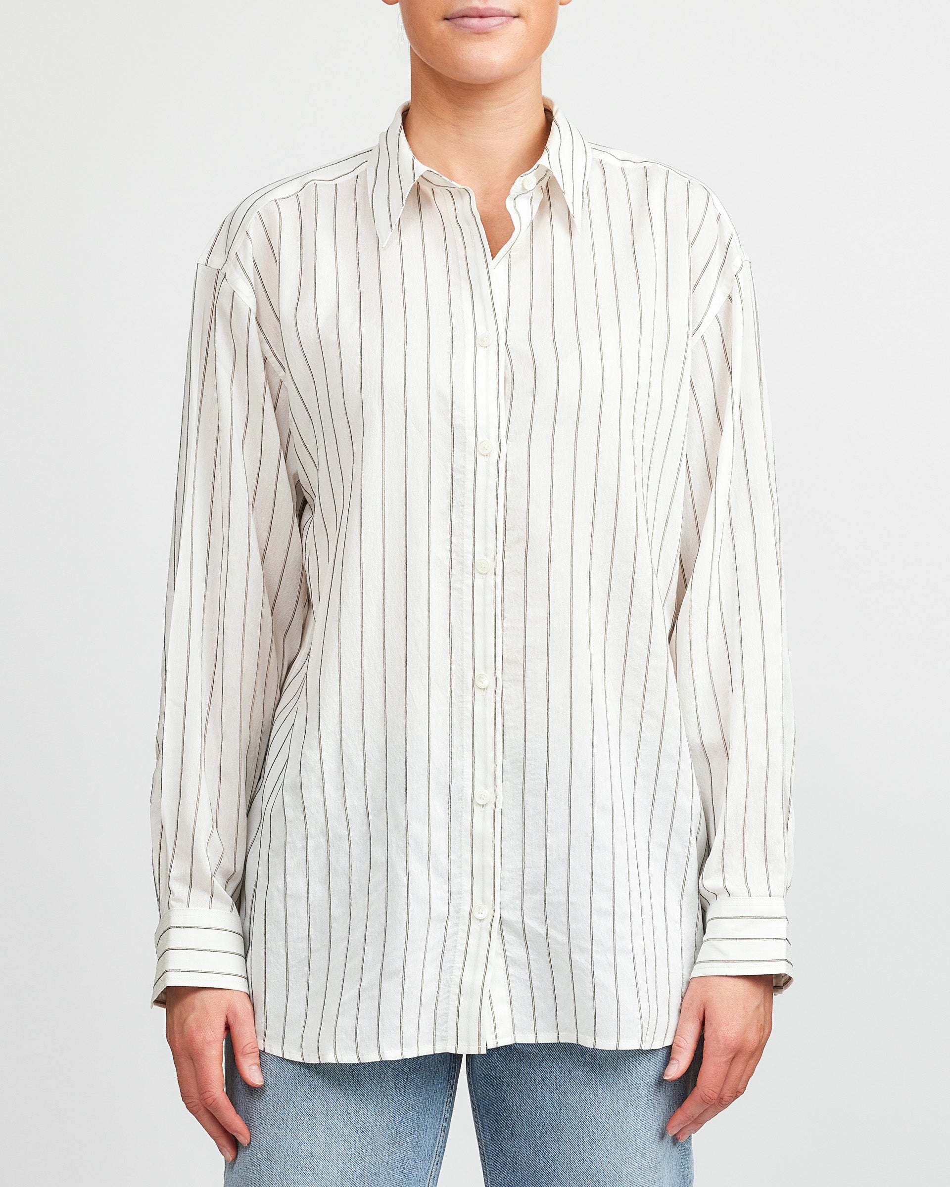Toteme White/Oyster Classic Stripe Shirt