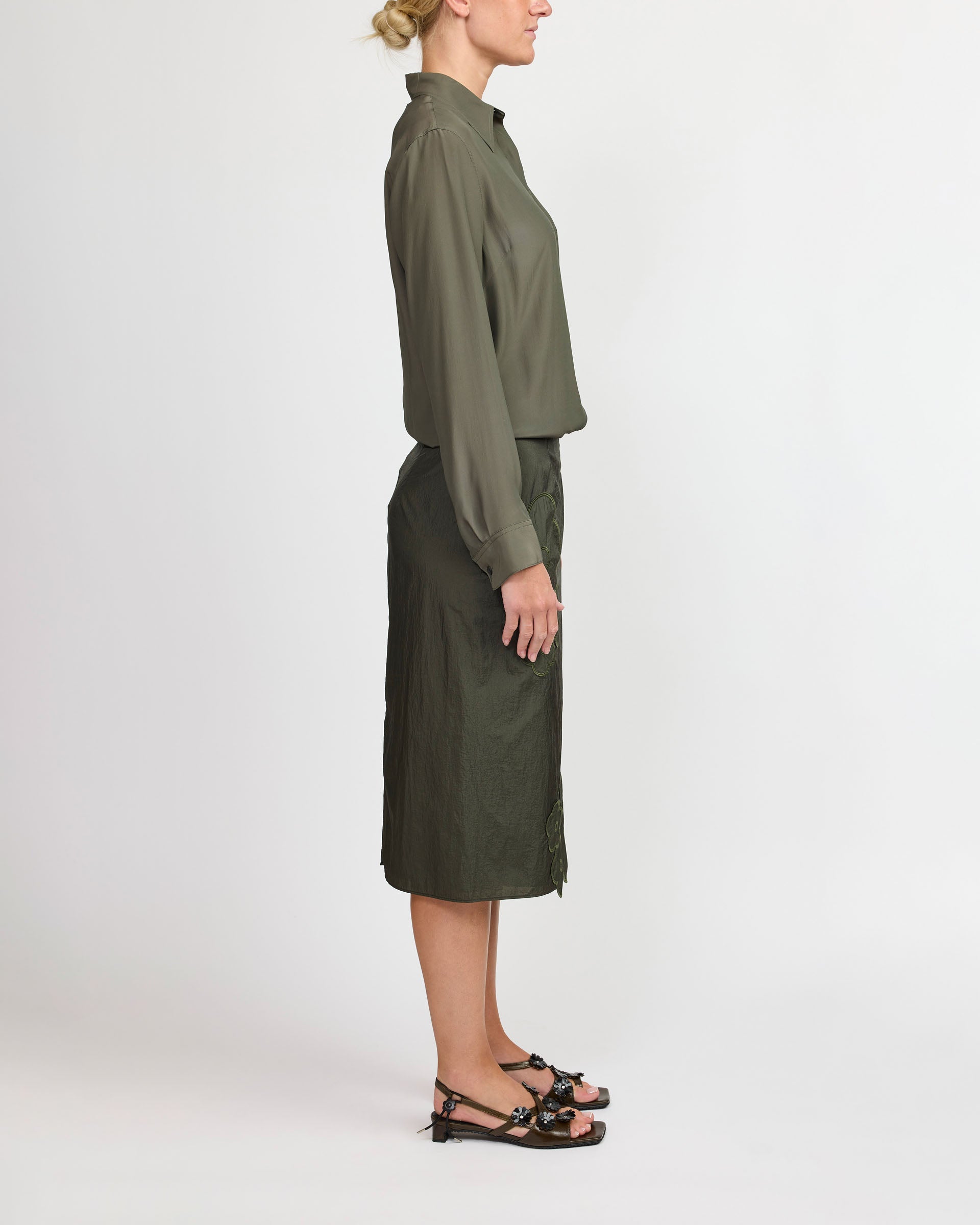 Cecilie Bahnsen Pine Green Allegra Skirt