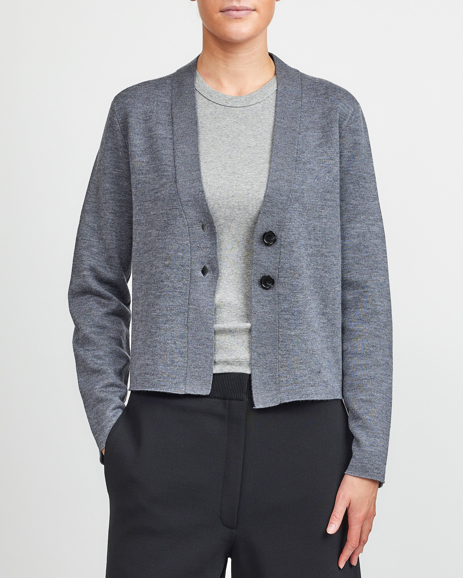 A.P.C. Anthracite Anna Cardigan