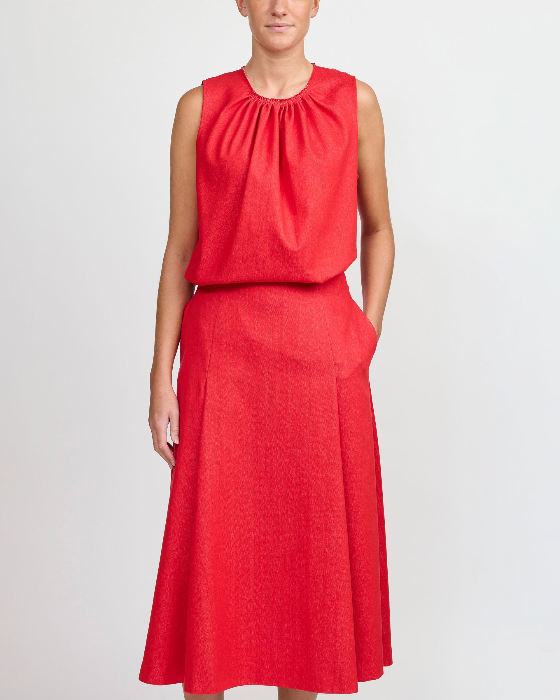 Rika Studio John Top Rose Red