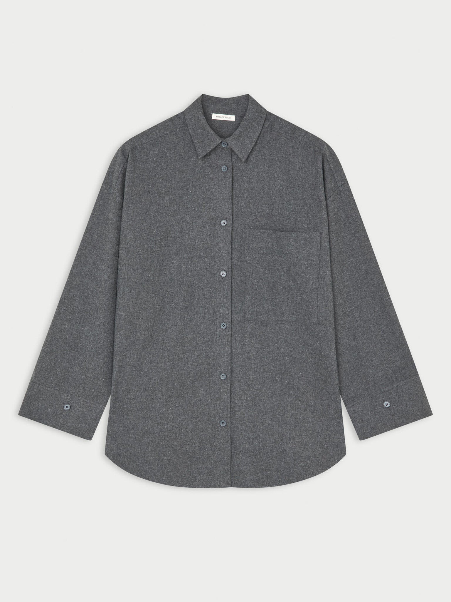 By Malene Birger Dark Grey Melange Derris Flannel Shirt