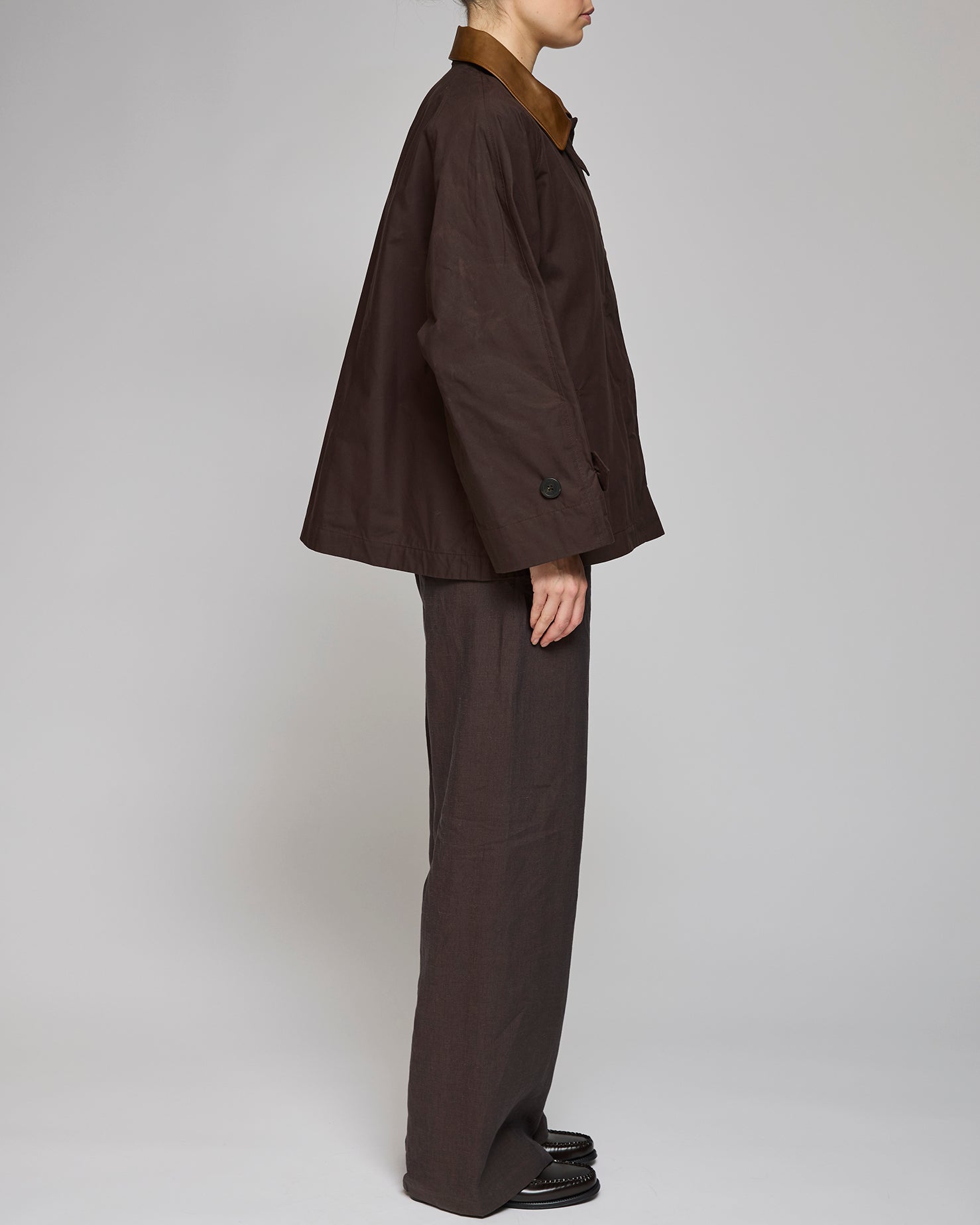 Af Agger Brown Waxed Cotton Mac Jacket