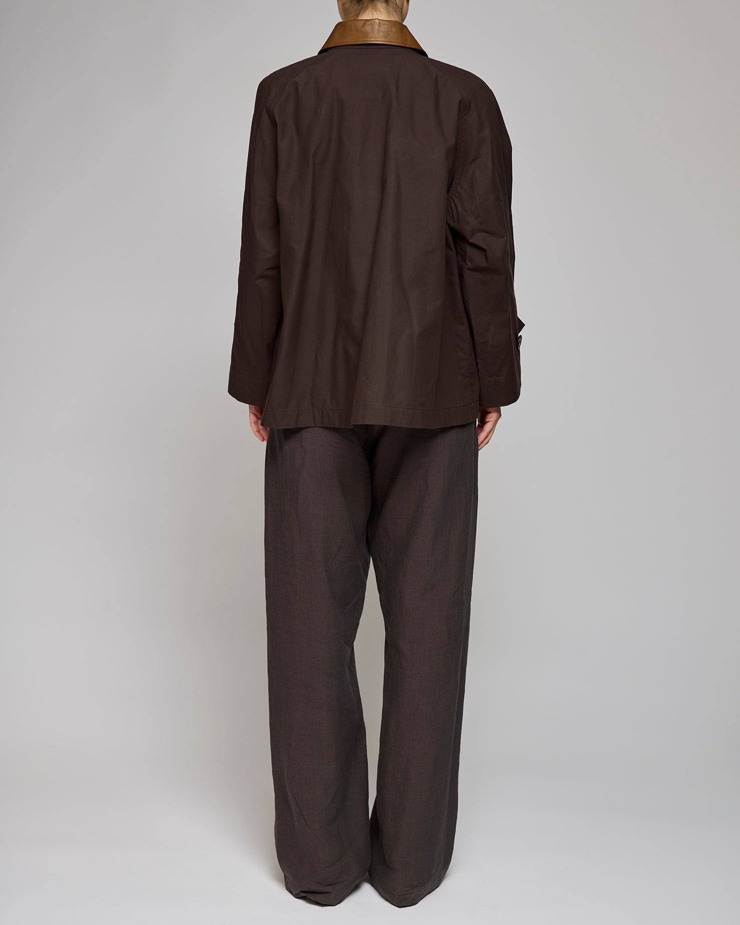 Af Agger Brown Waxed Cotton Mac Jacket