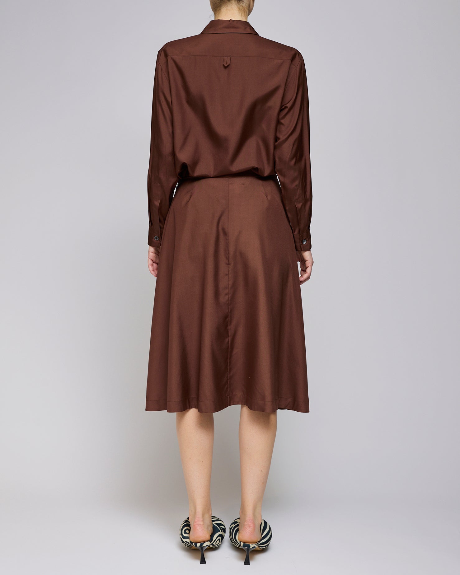 Margaret Howell Rich Brown Full Skirt
