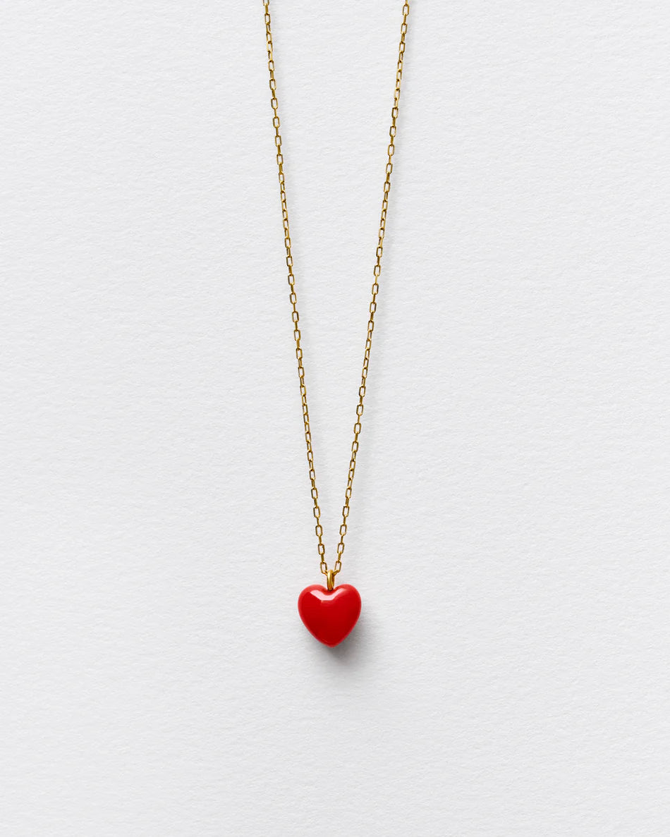 Jo Riis-Hansen Red Big Heart Necklace