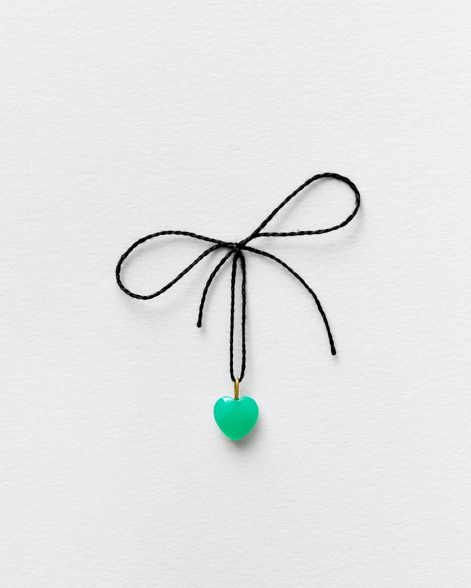 Jo Riis-Hansen Green Big Heart Pendant