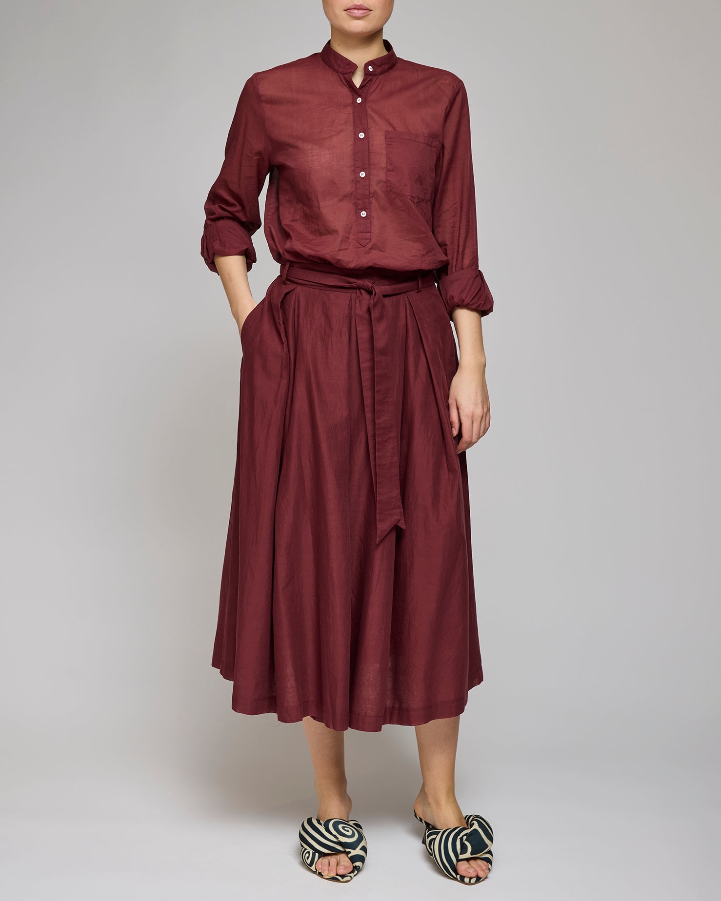 Rika Studio Bordeaux Rose Skirt Tie