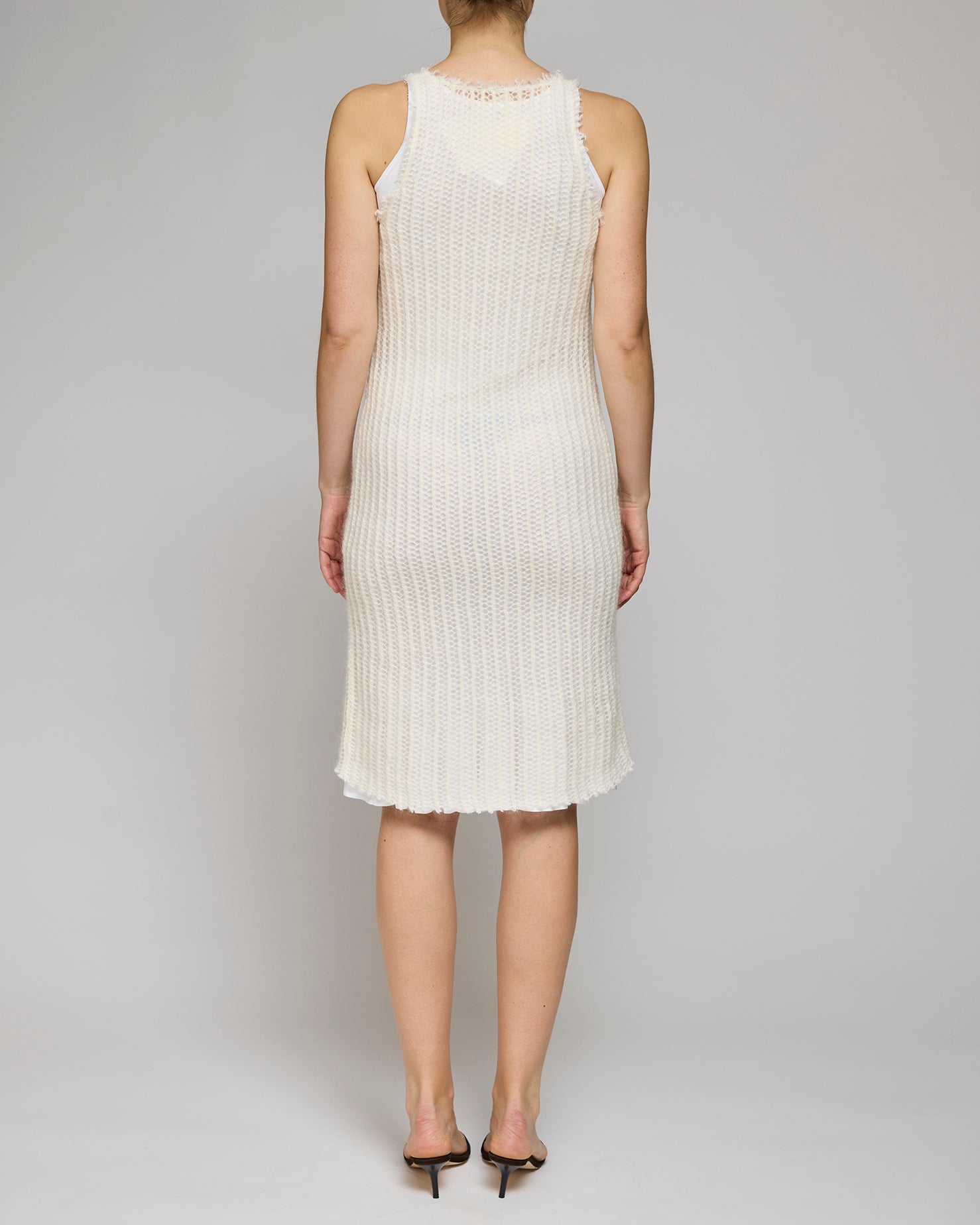 Toteme Off-White Mohair Knit Tank Dress
