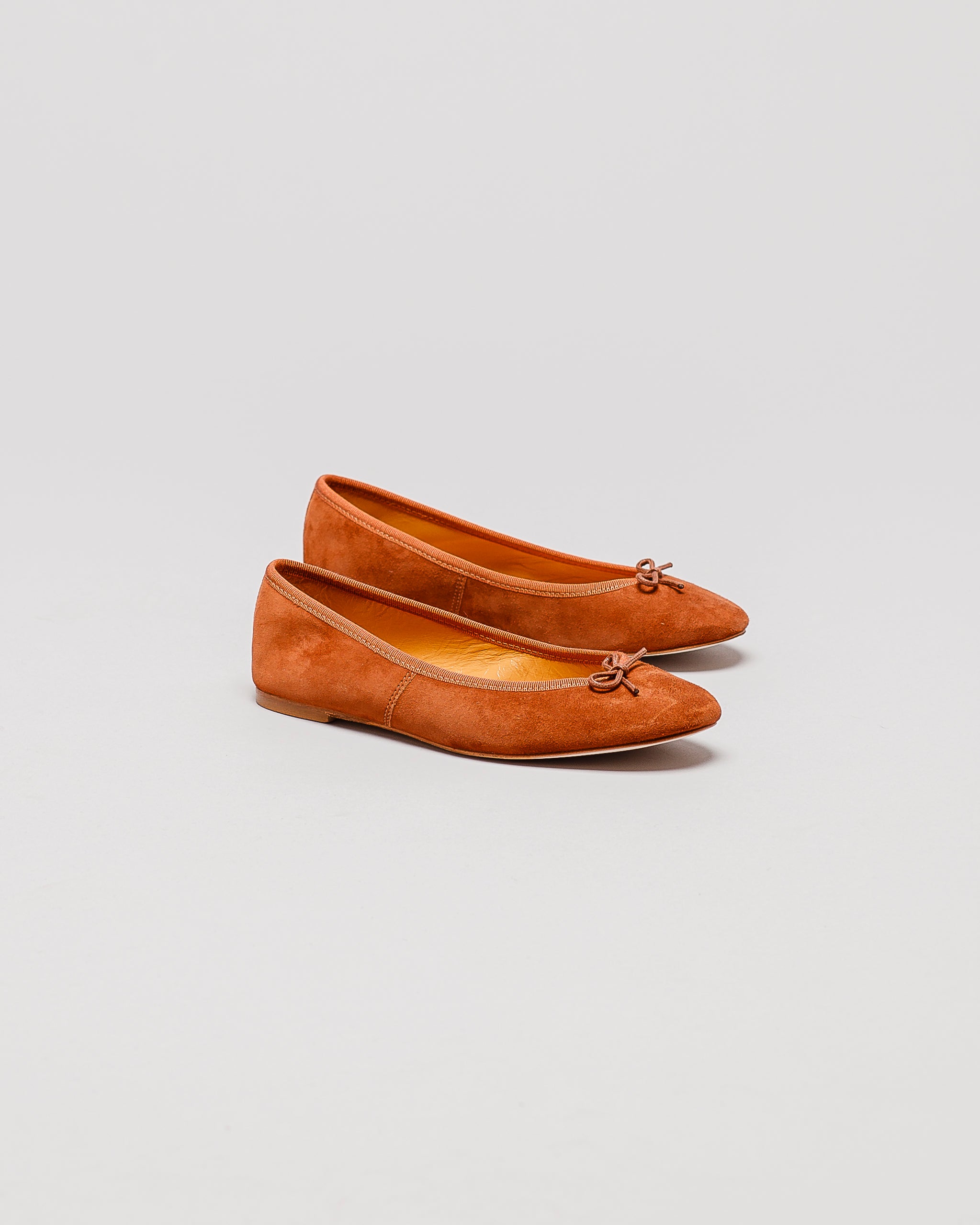 Lolo the Ballerina Suede Rust Capri Ballerina