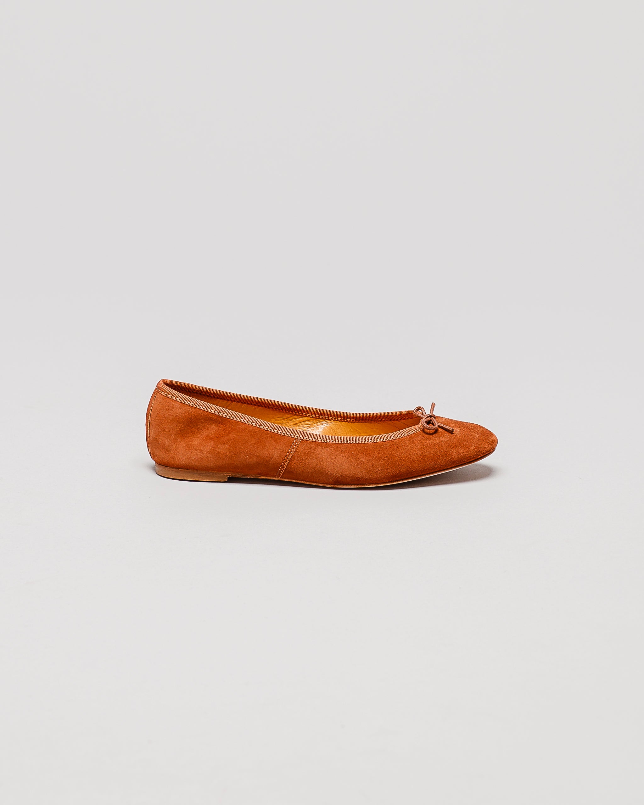 Lolo the Ballerina Suede Rust Capri Ballerina