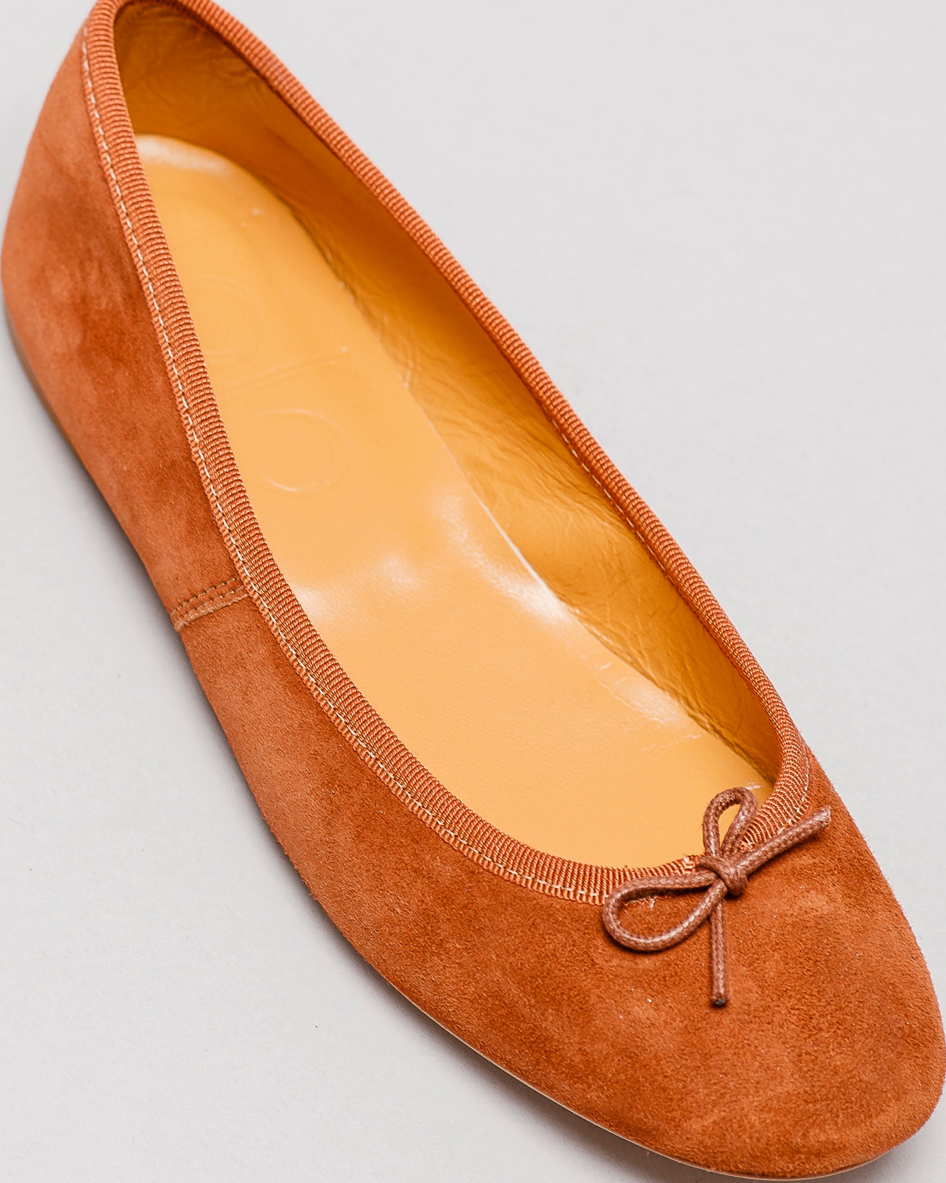 Lolo the Ballerina Suede Rust Capri Ballerina