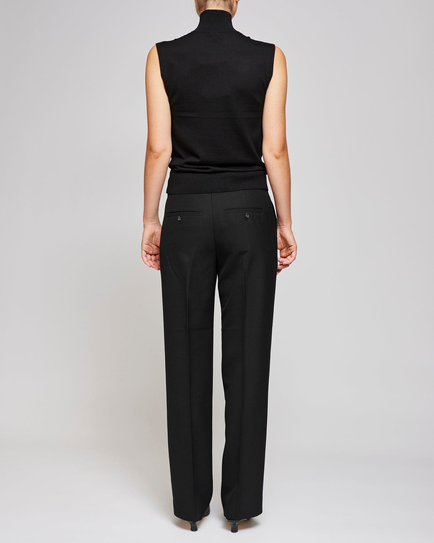 Toteme Black Straight Suit Trousers