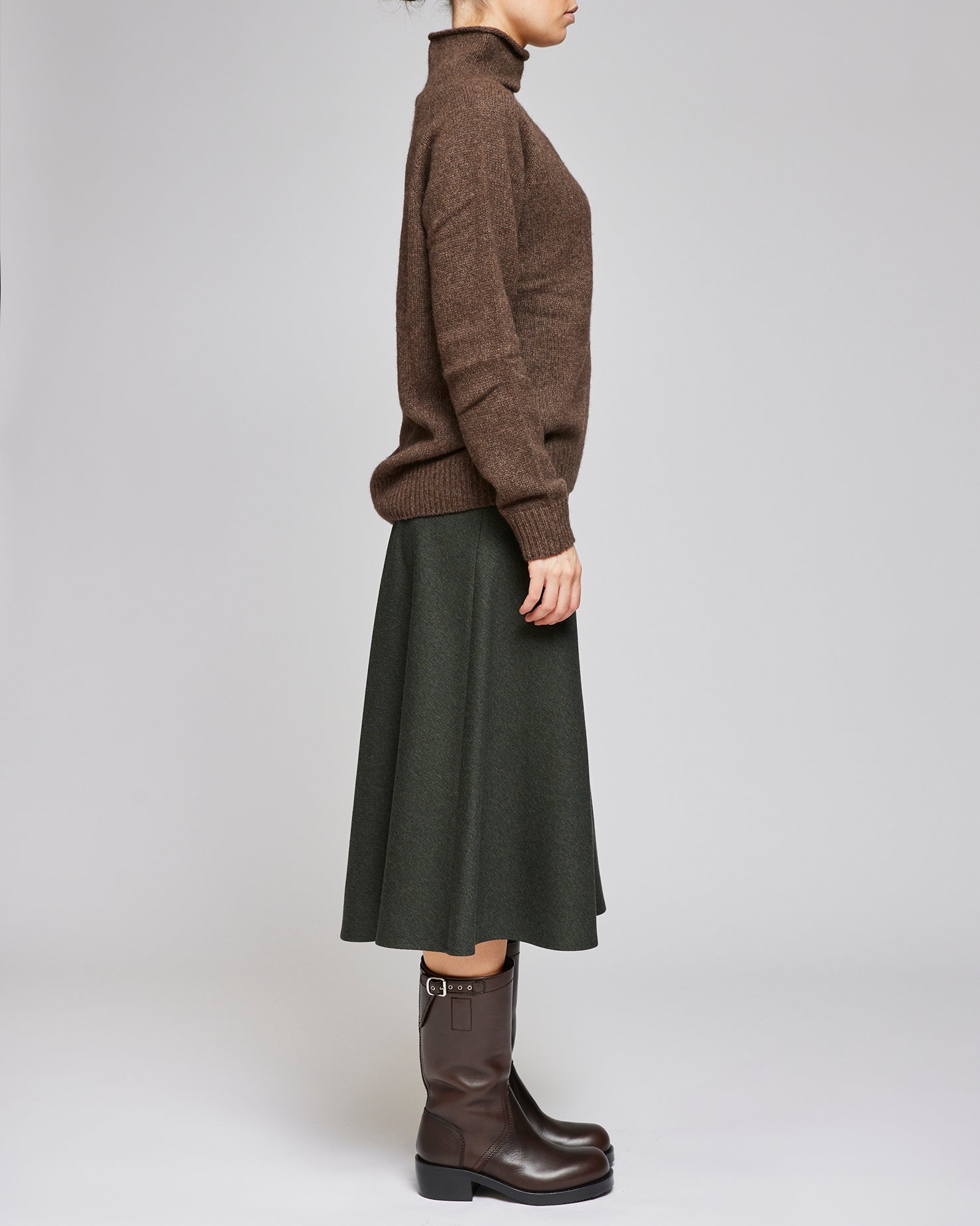 Vanessa Bruno Kahki Jupe Midi Skirt