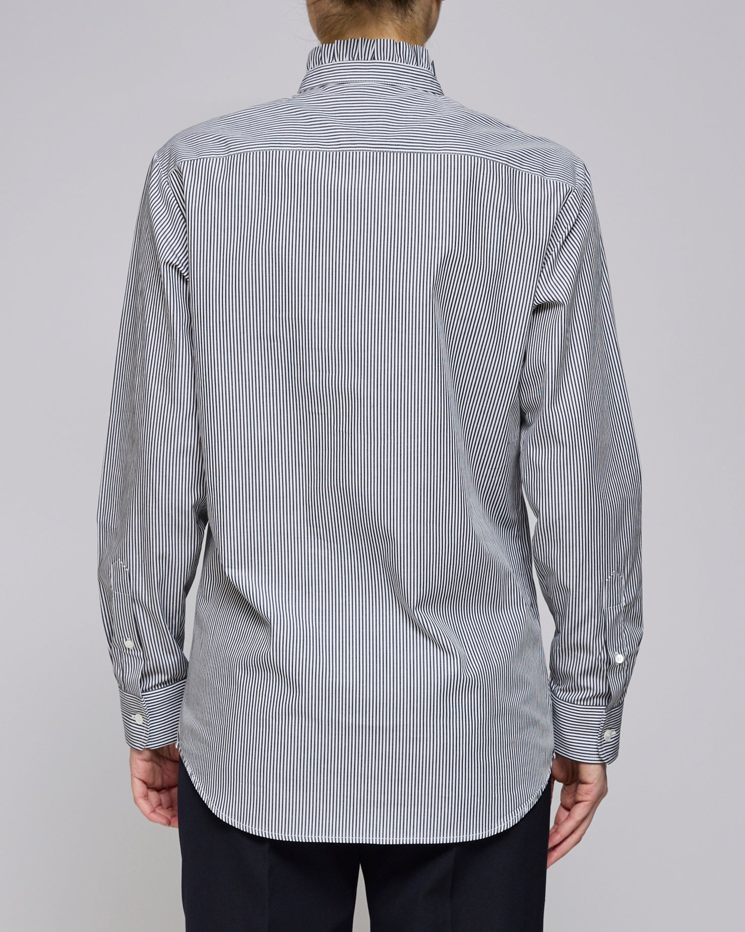 A.P.C. False Black À Col Volanté Blouse