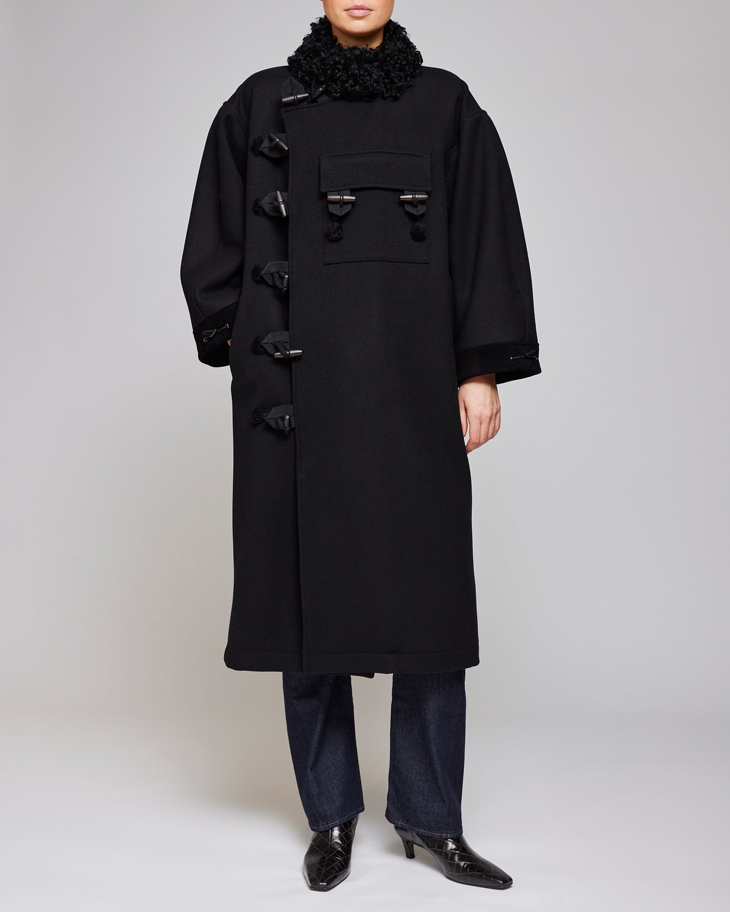 Af Agger Black Hainsworth Wool Officer Coat