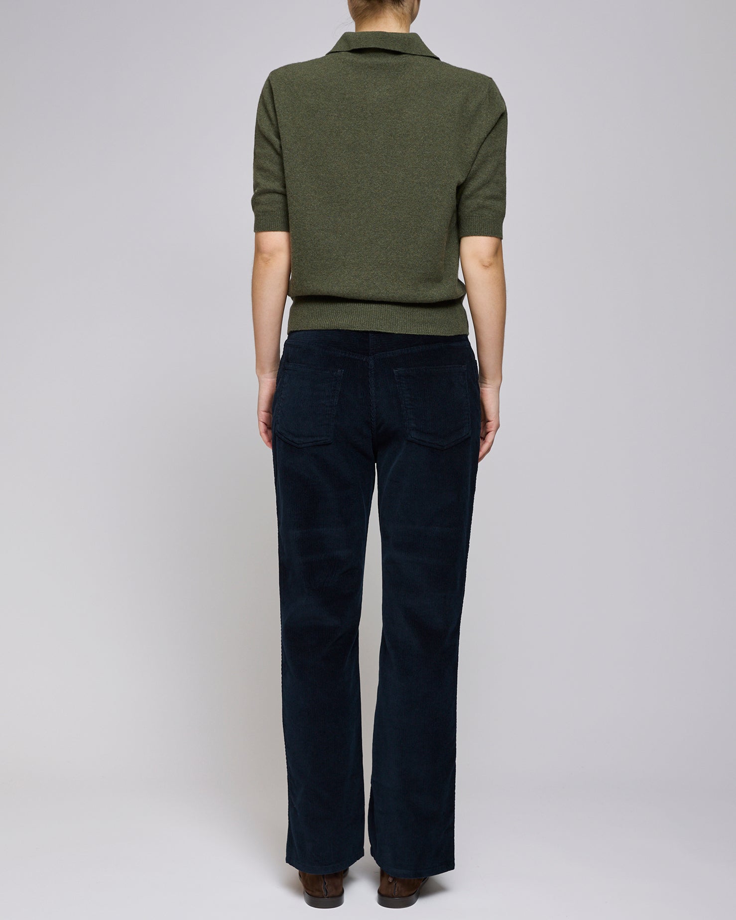 Toteme Navy Straight Cord Trousers
