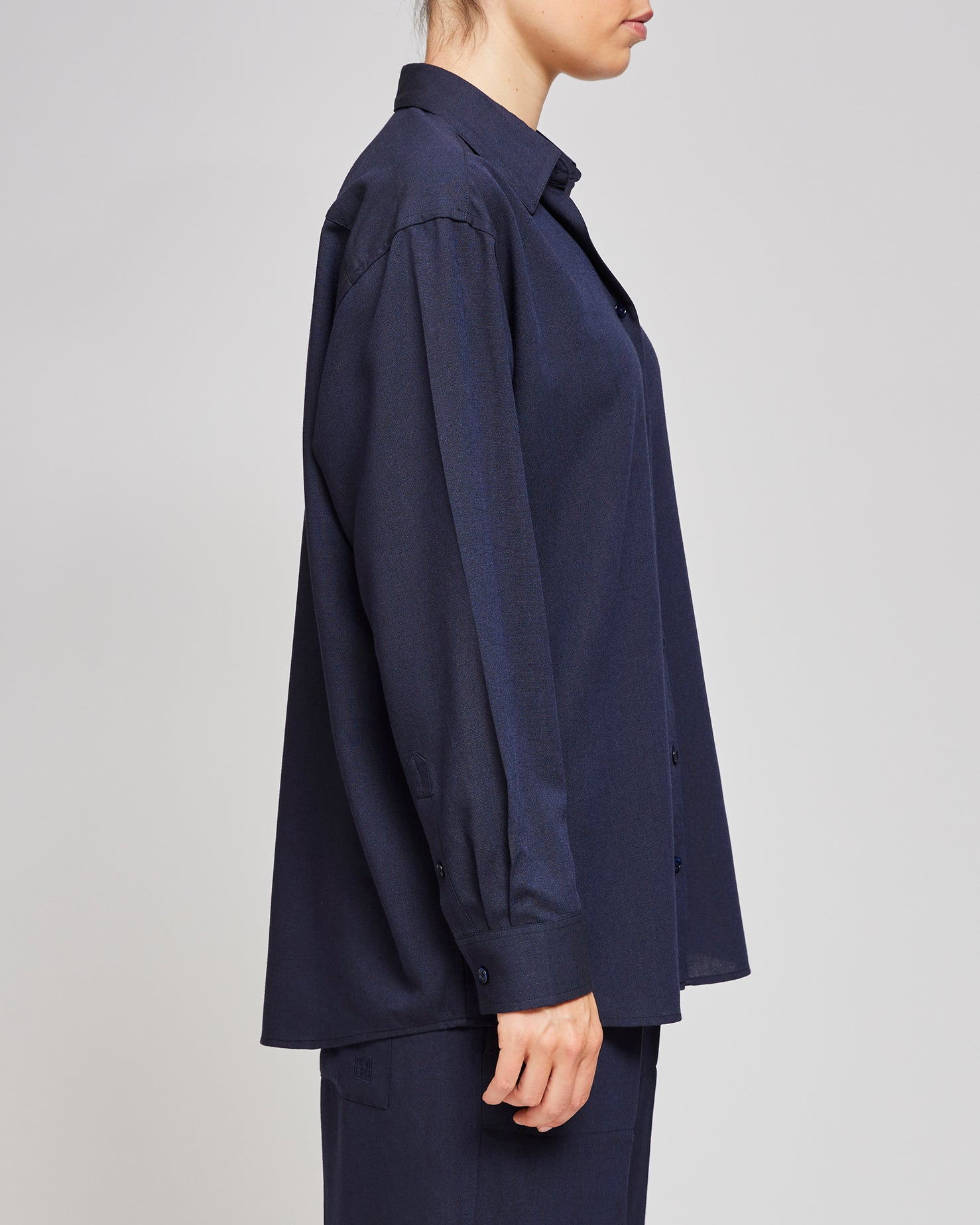 Toteme Navy Classic Fluid Shirt