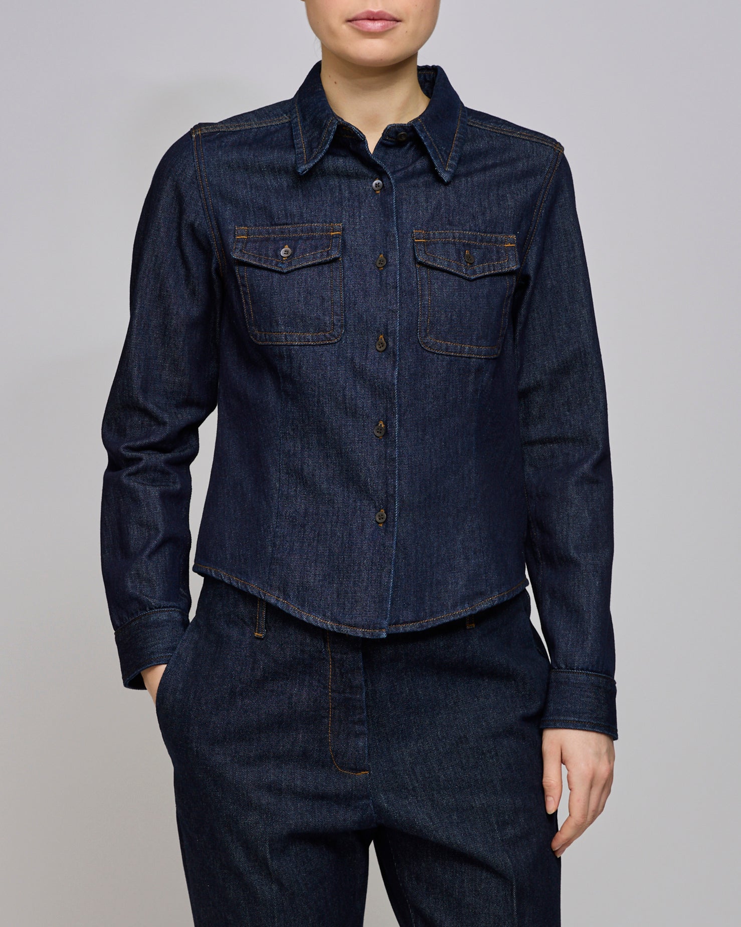 Dries Van Noten Indigo Cellie Shirt