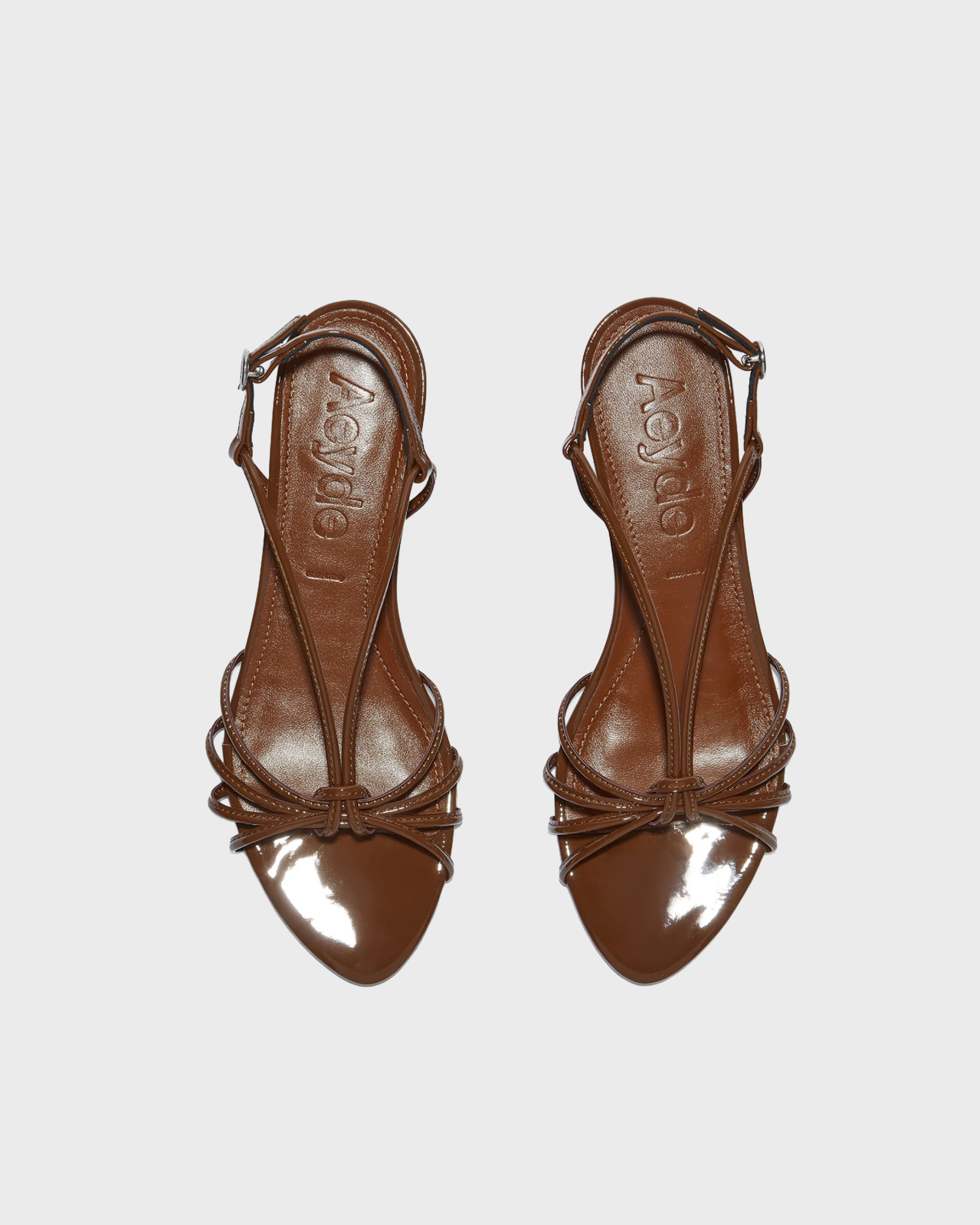 Aeyde Amara Tobacco Patent Calf Leather