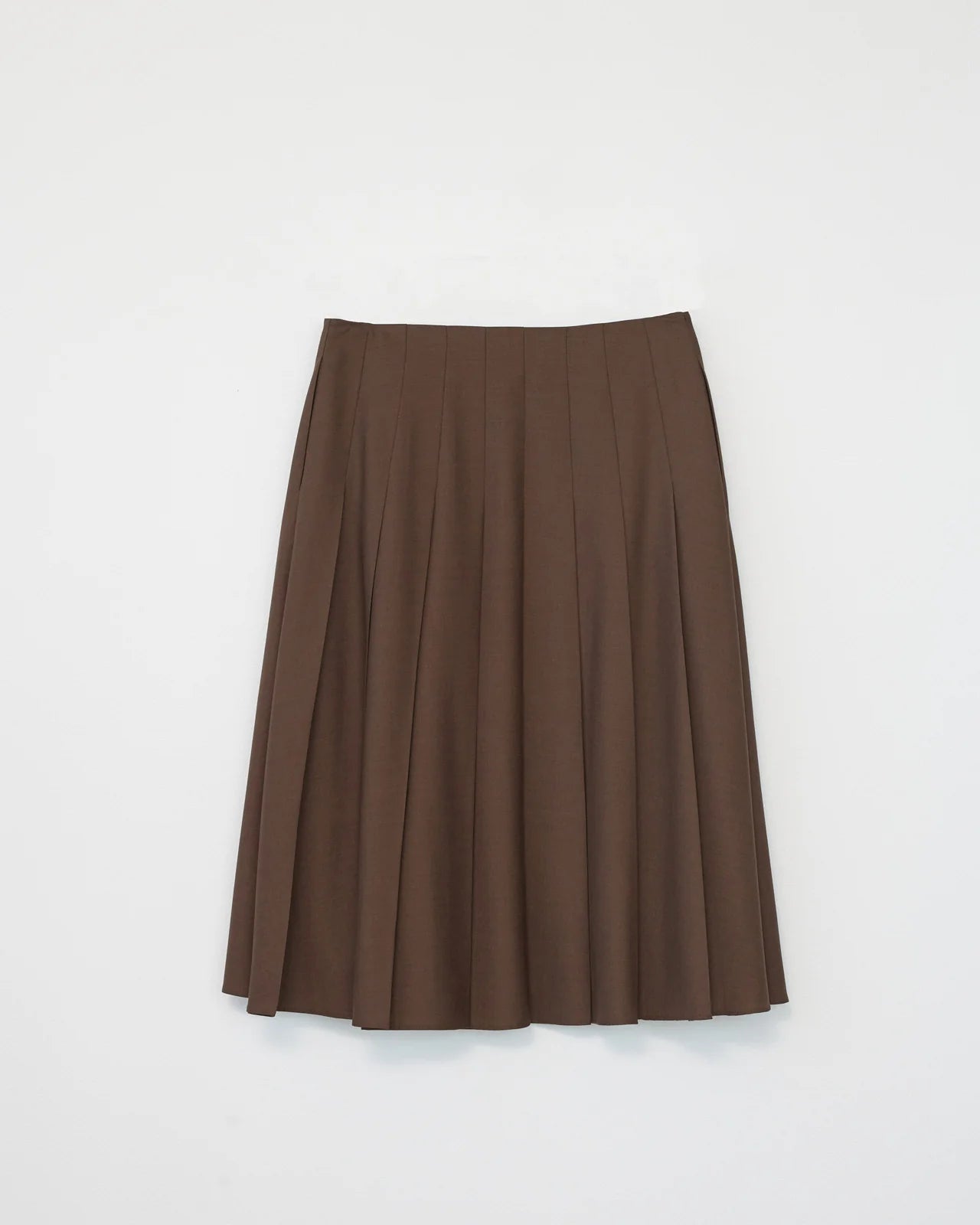 Af Agger Brown Wool Pleated Skirt