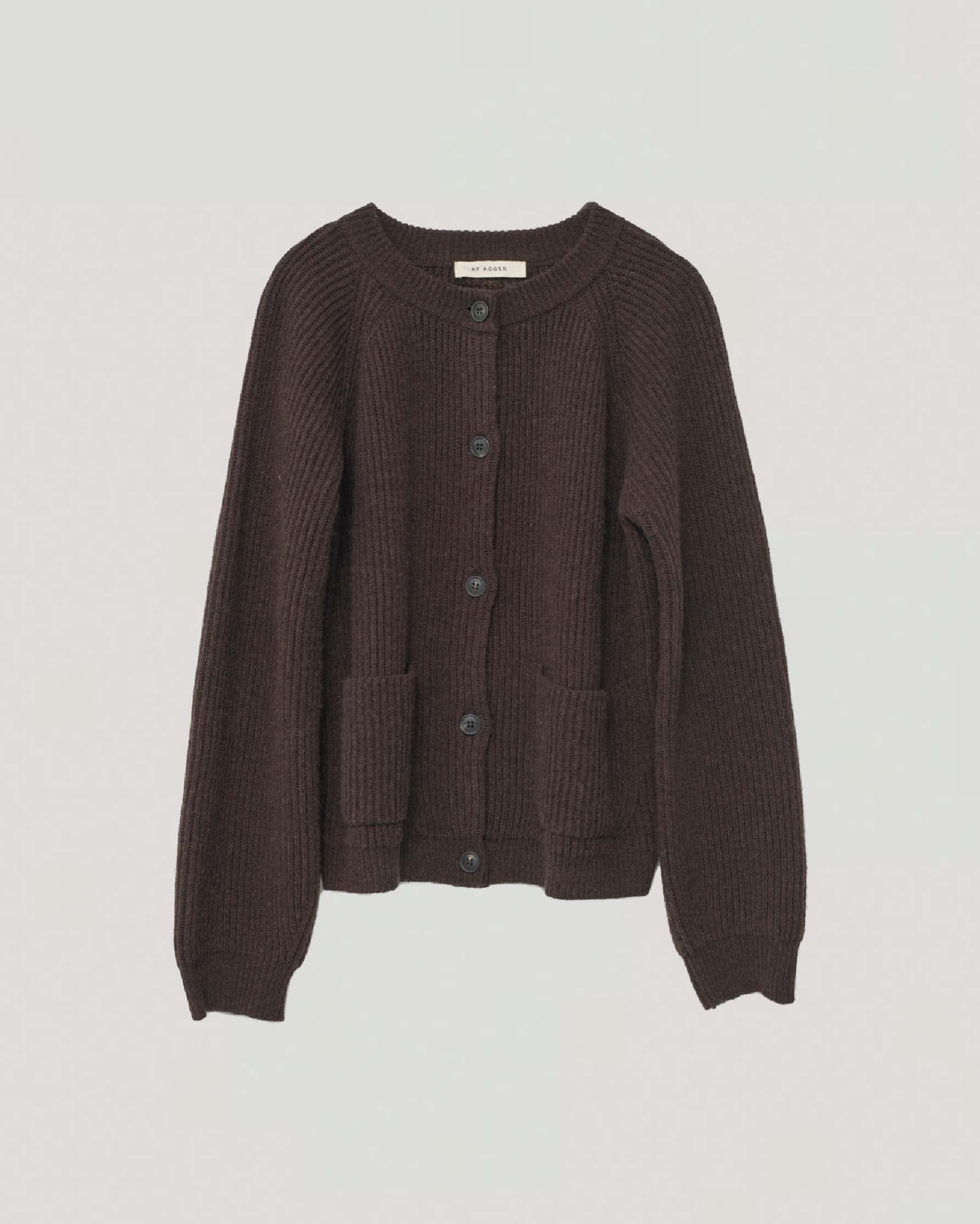Af Agger Brown Shetland Wool Cardigan