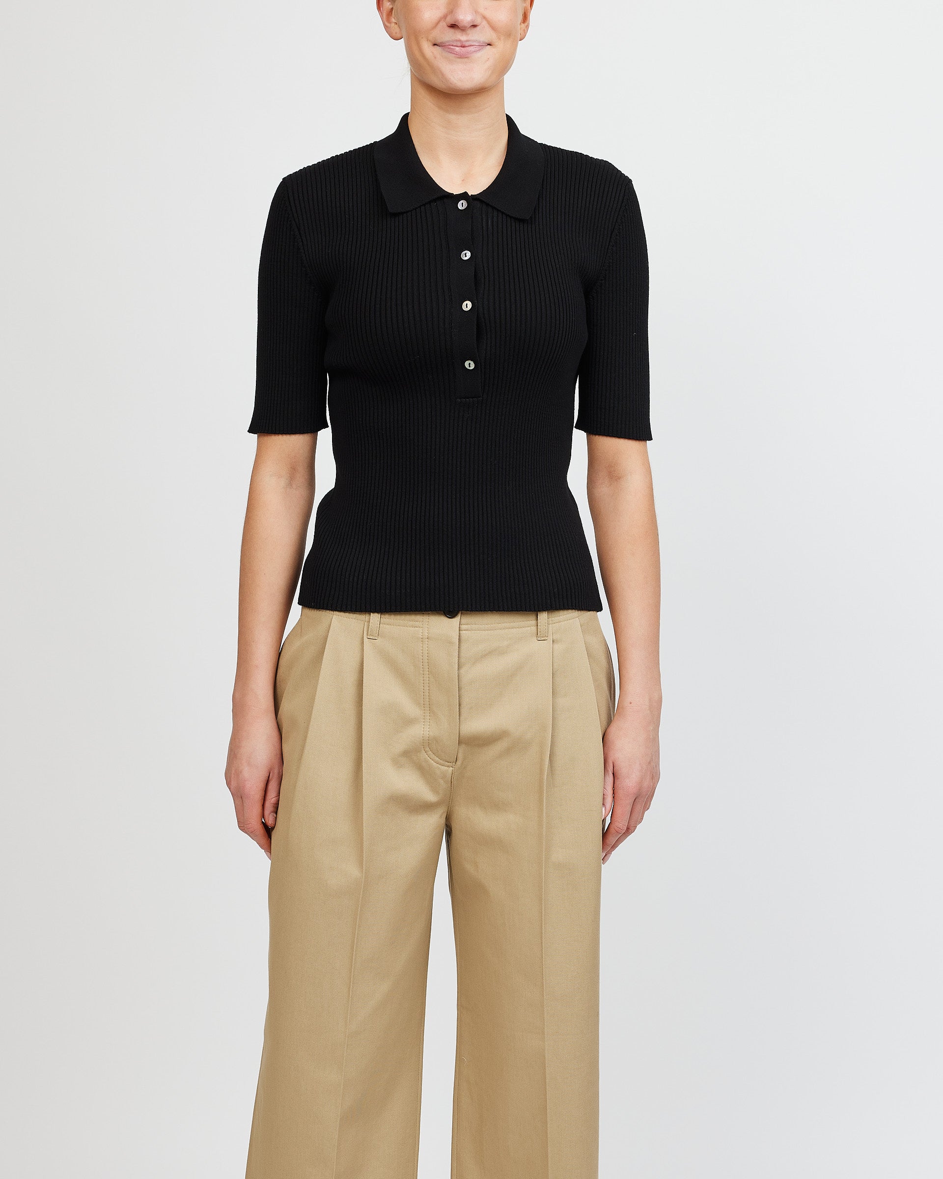 A.P.C Danae Black Polo Shirt