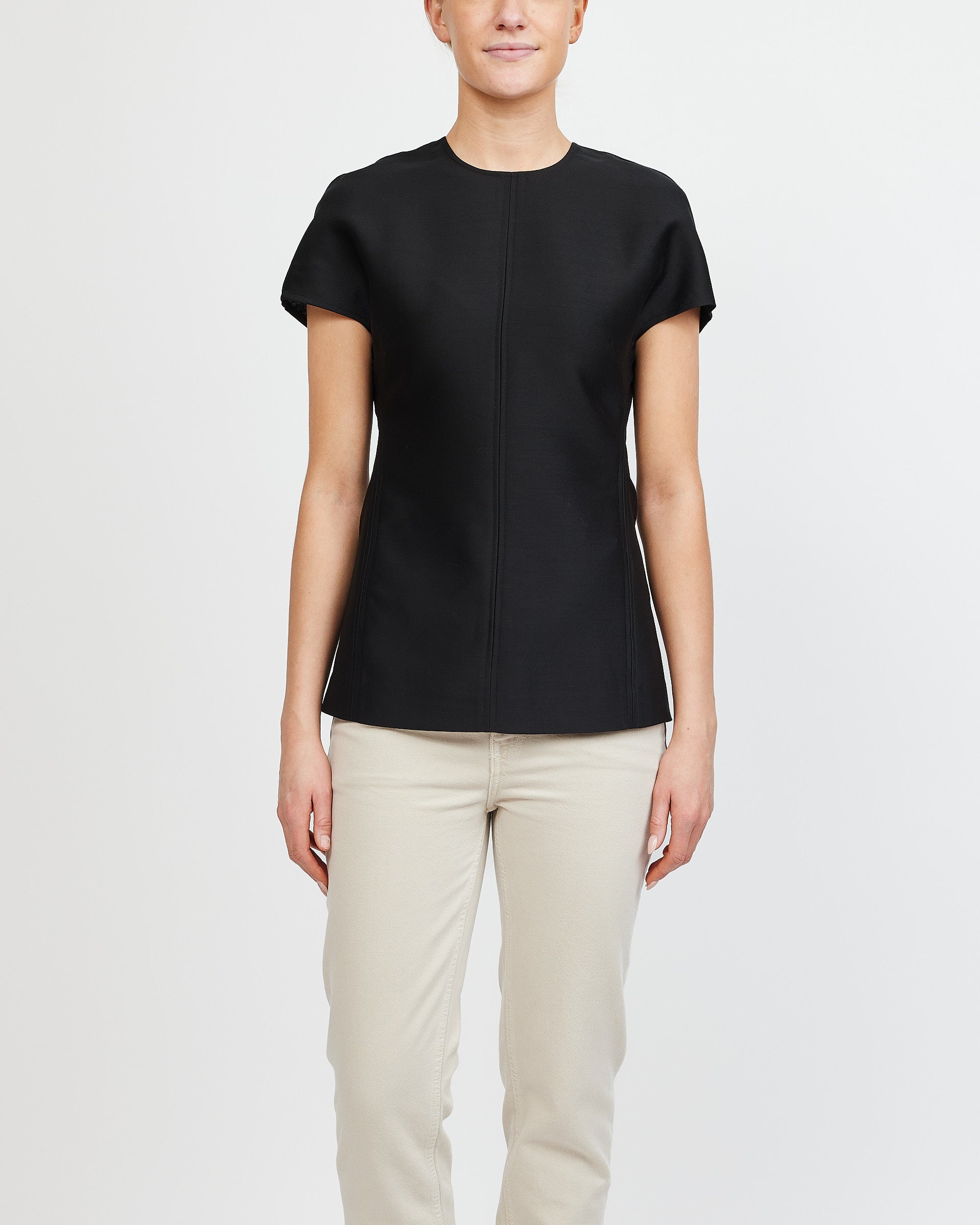 Toteme Cap Sleeve Black Top