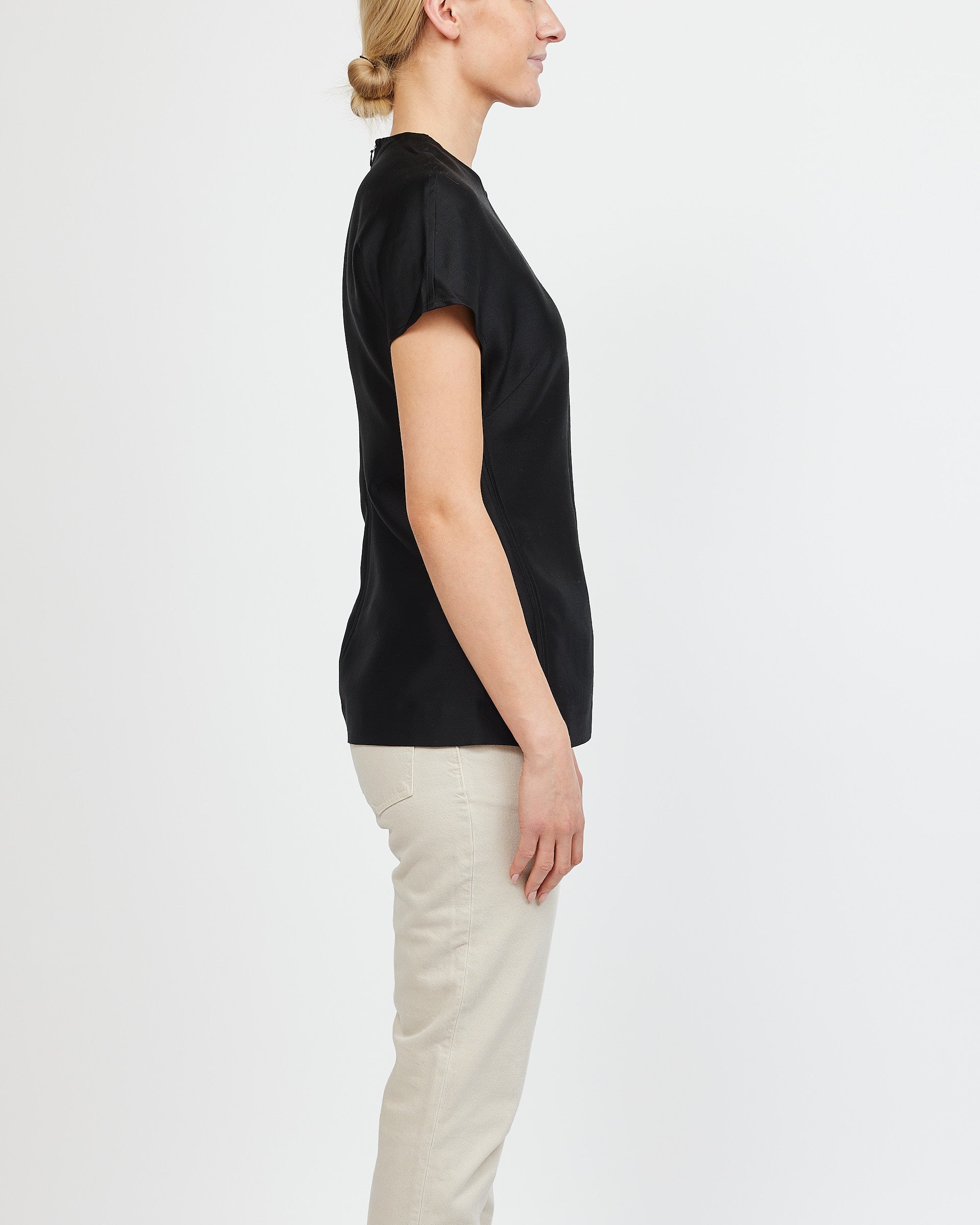 Toteme Cap Sleeve Black Top