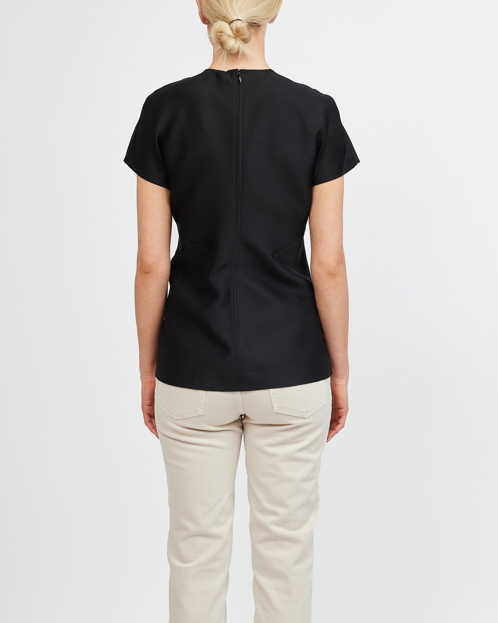 Toteme Cap Sleeve Black Top