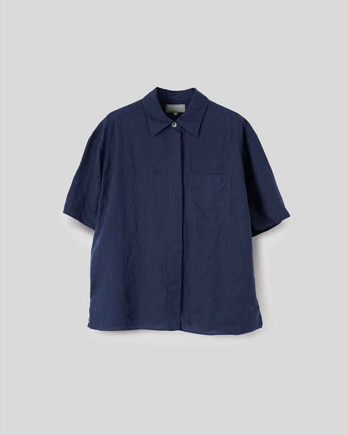 Margaret Howell Deep Blue Fly Placket Shirt
