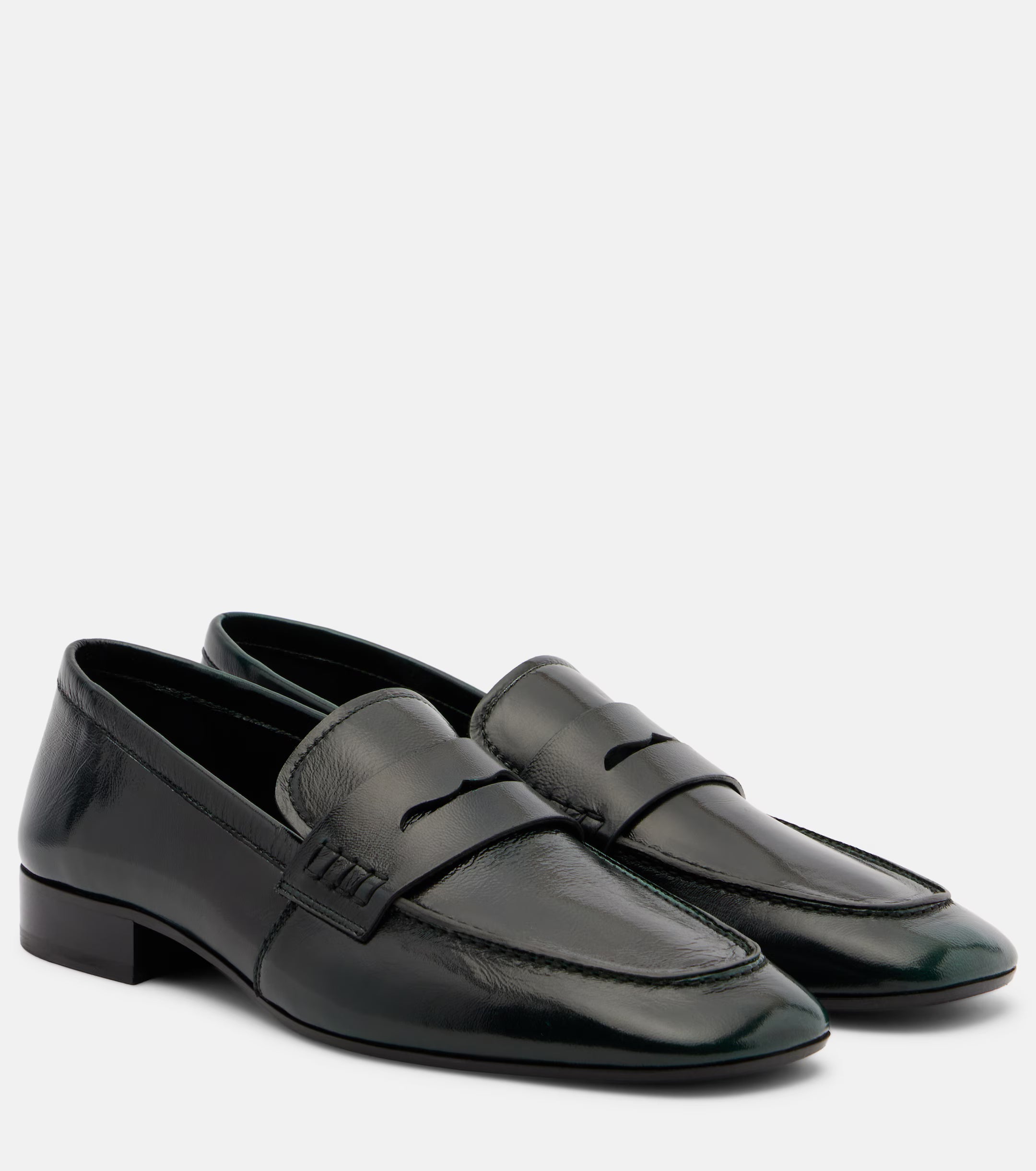 Dries Van Noten Black Leather Loafers