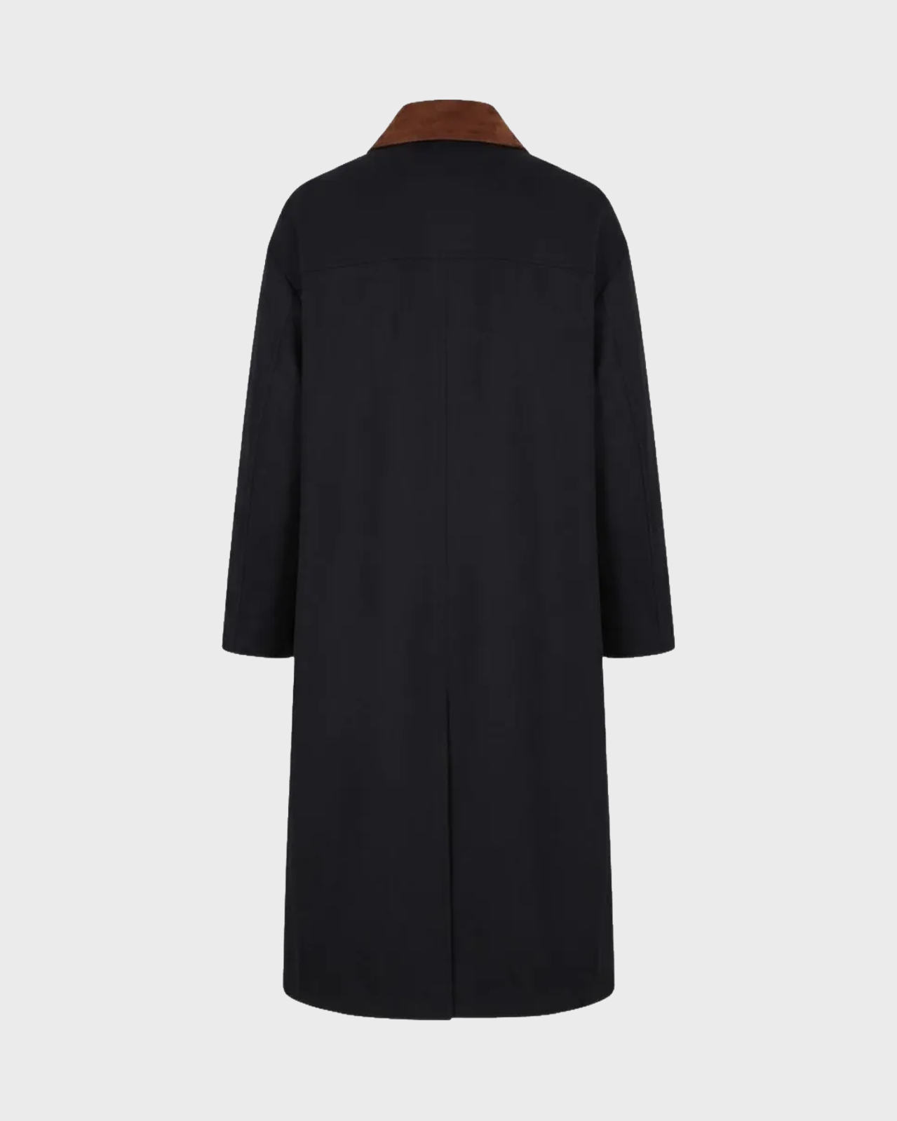 RÓHE Navy Suede Collar Coat
