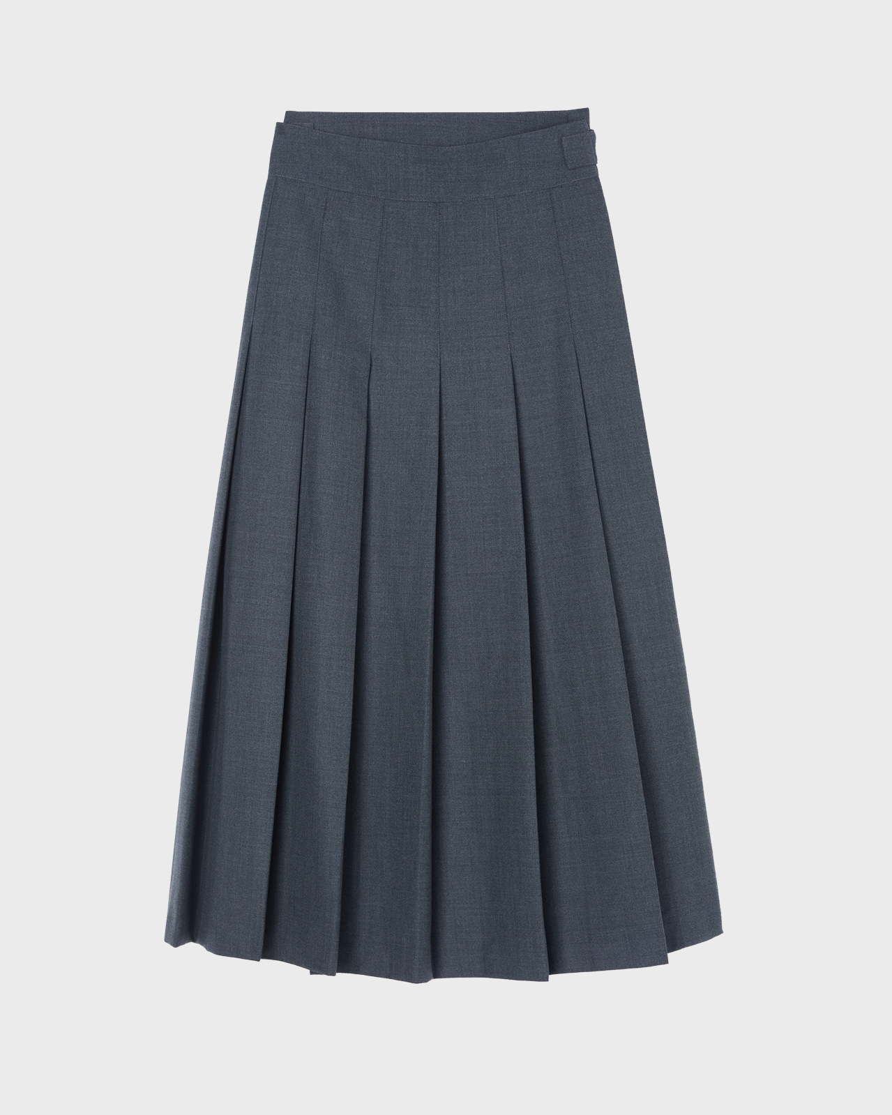 RÓHE Dark Grey Melange Pleated Wrap Skirt
