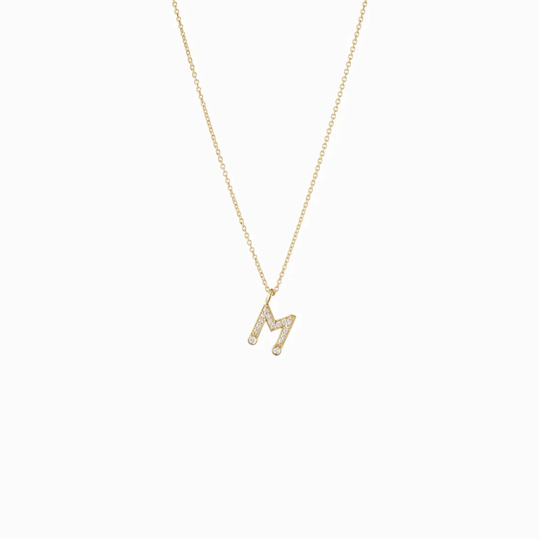 Sophie Bille Brahe Simple Letter M Necklace