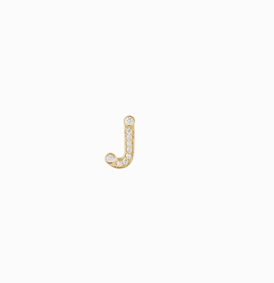 Sophie Bille Brahe Simple Letter J Earring