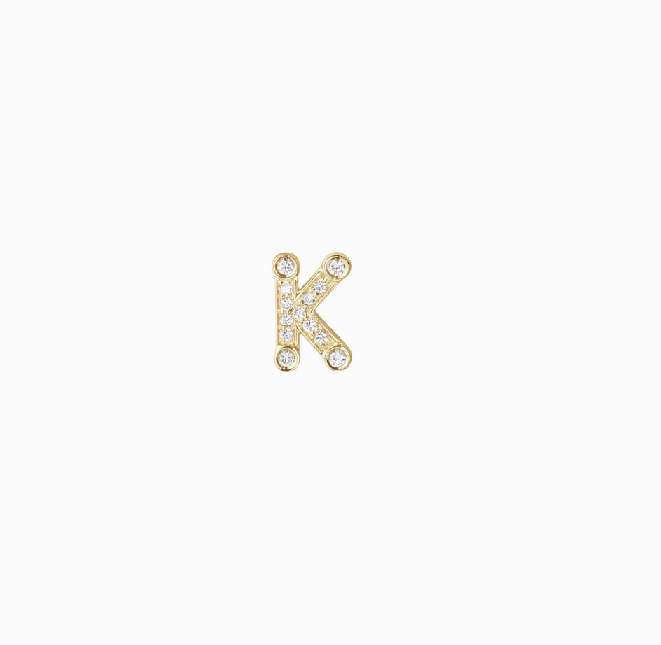 Sophie Bille Brahe Simple Letter K Earring