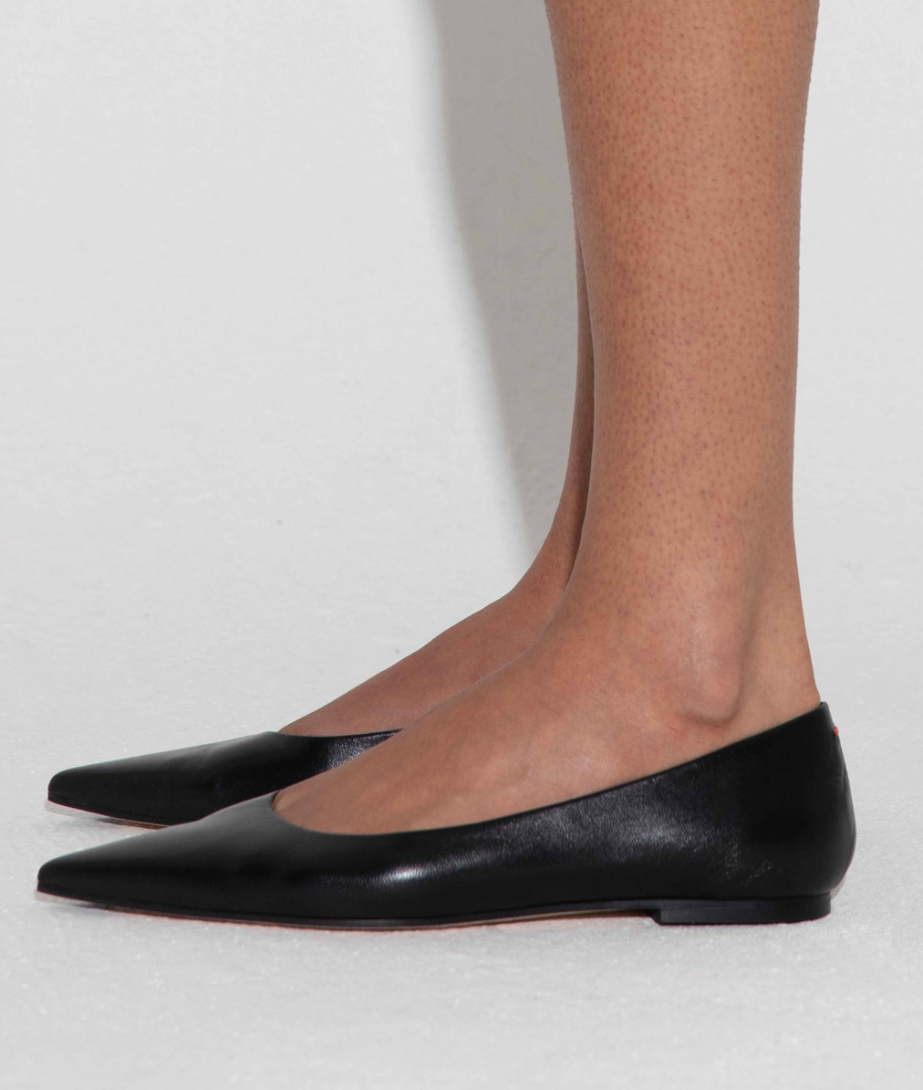 Aeyde Black Nappa Leather Cassy Flats