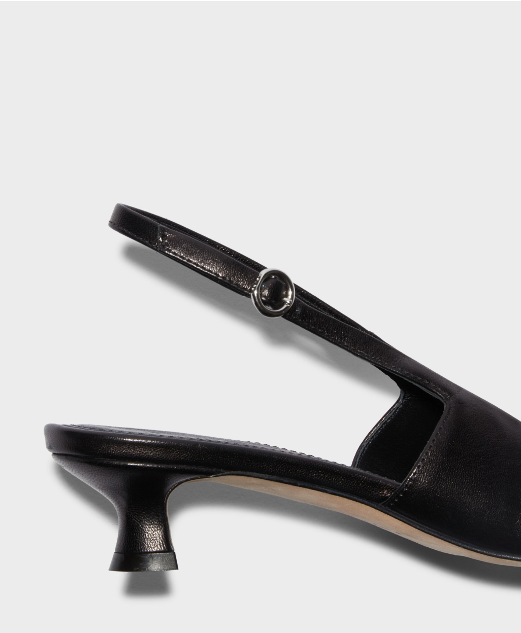 Aeyde Nappa Black Catrina Kitten Heels