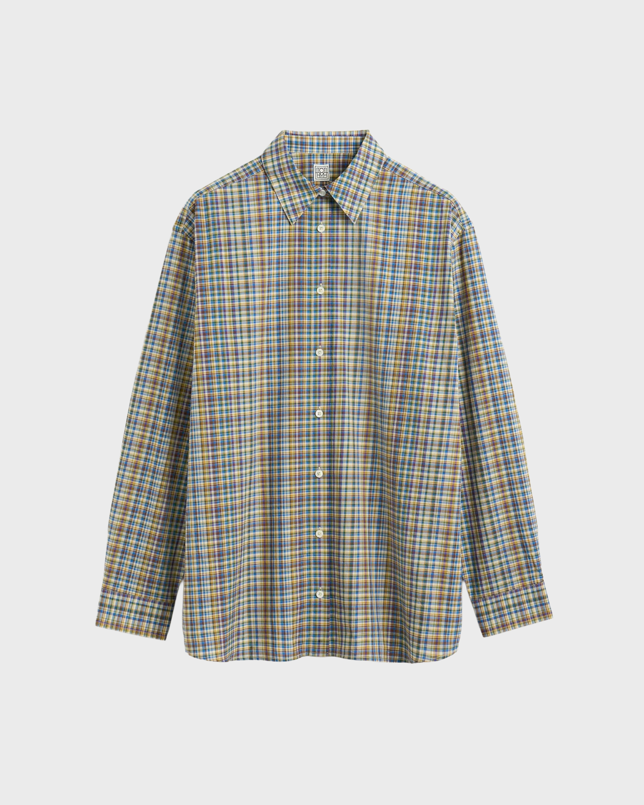 Toteme Blue/Orange Classic Check Shirt