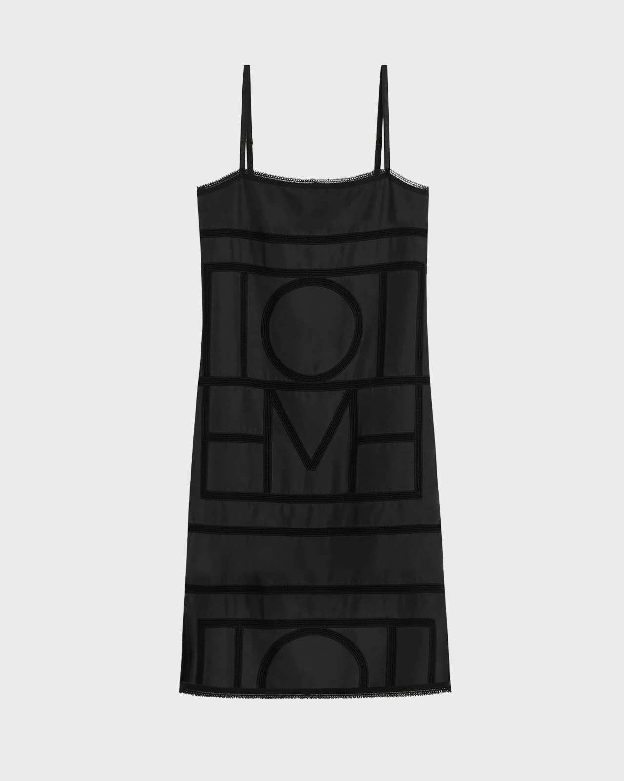 Toteme Washed Black Monogram Silk Dress