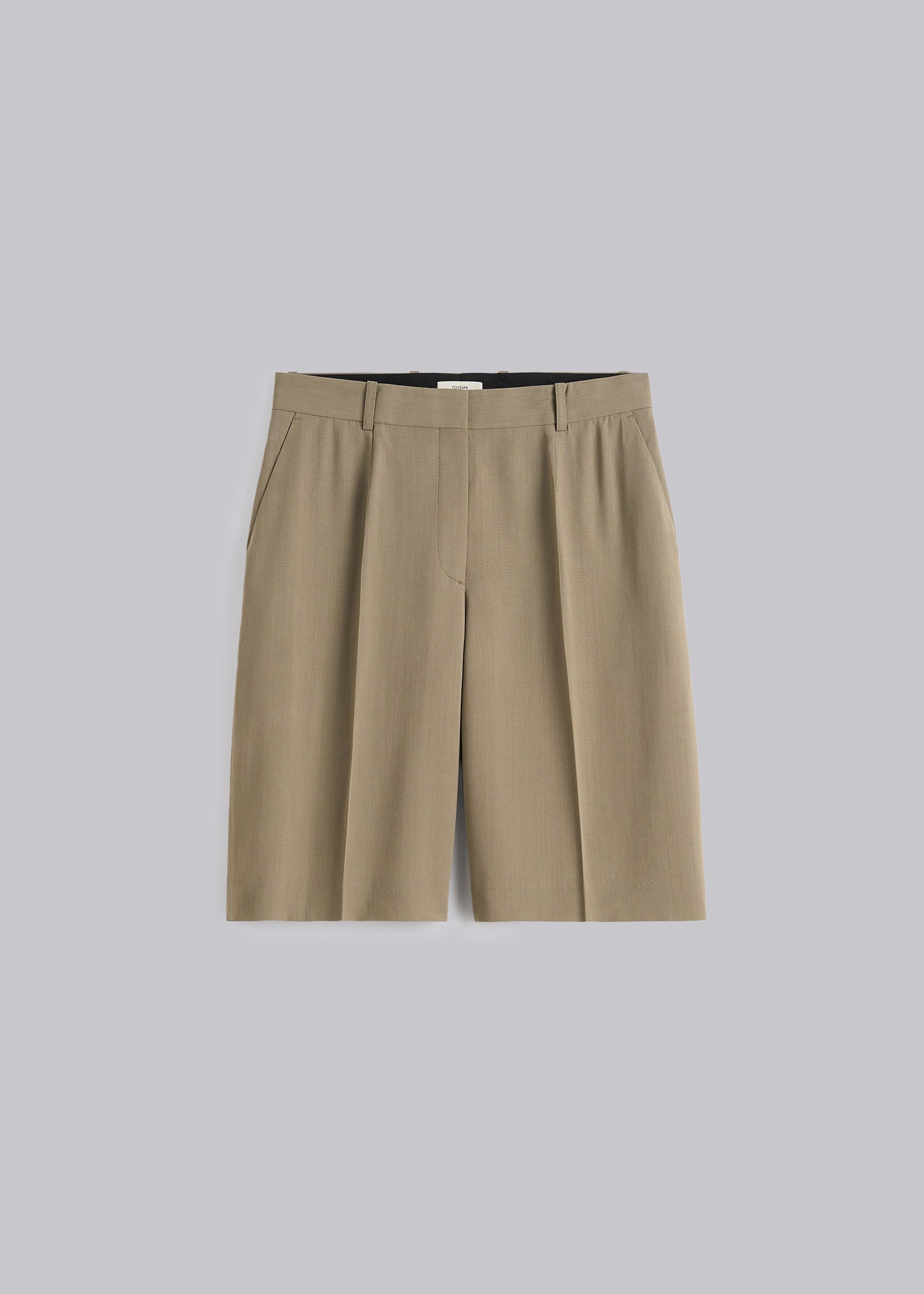 Toteme Taupe Wide Fluid Shorts