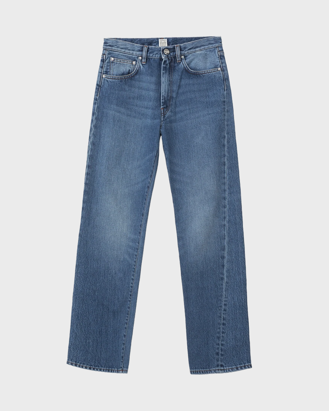 Toteme Washed Blue Twisted Seam Denim Jeans