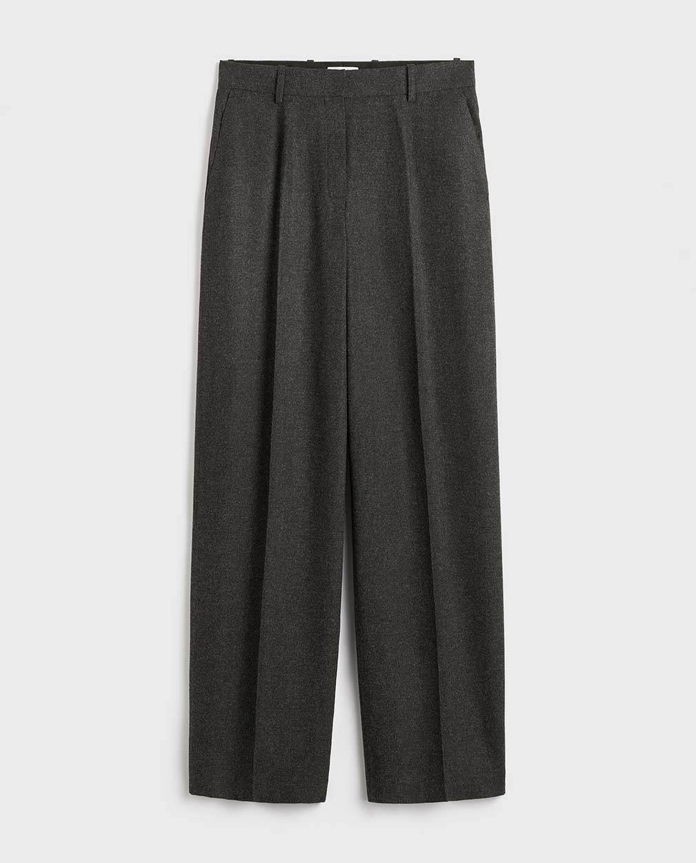 Toteme Charcoal Melang Wide Flannel Trousers