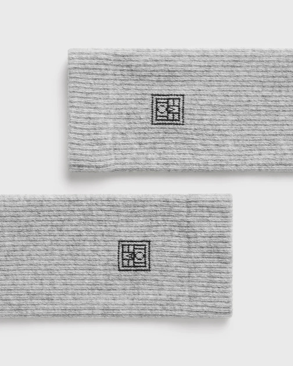 Toteme Light Grey Monogram Socks