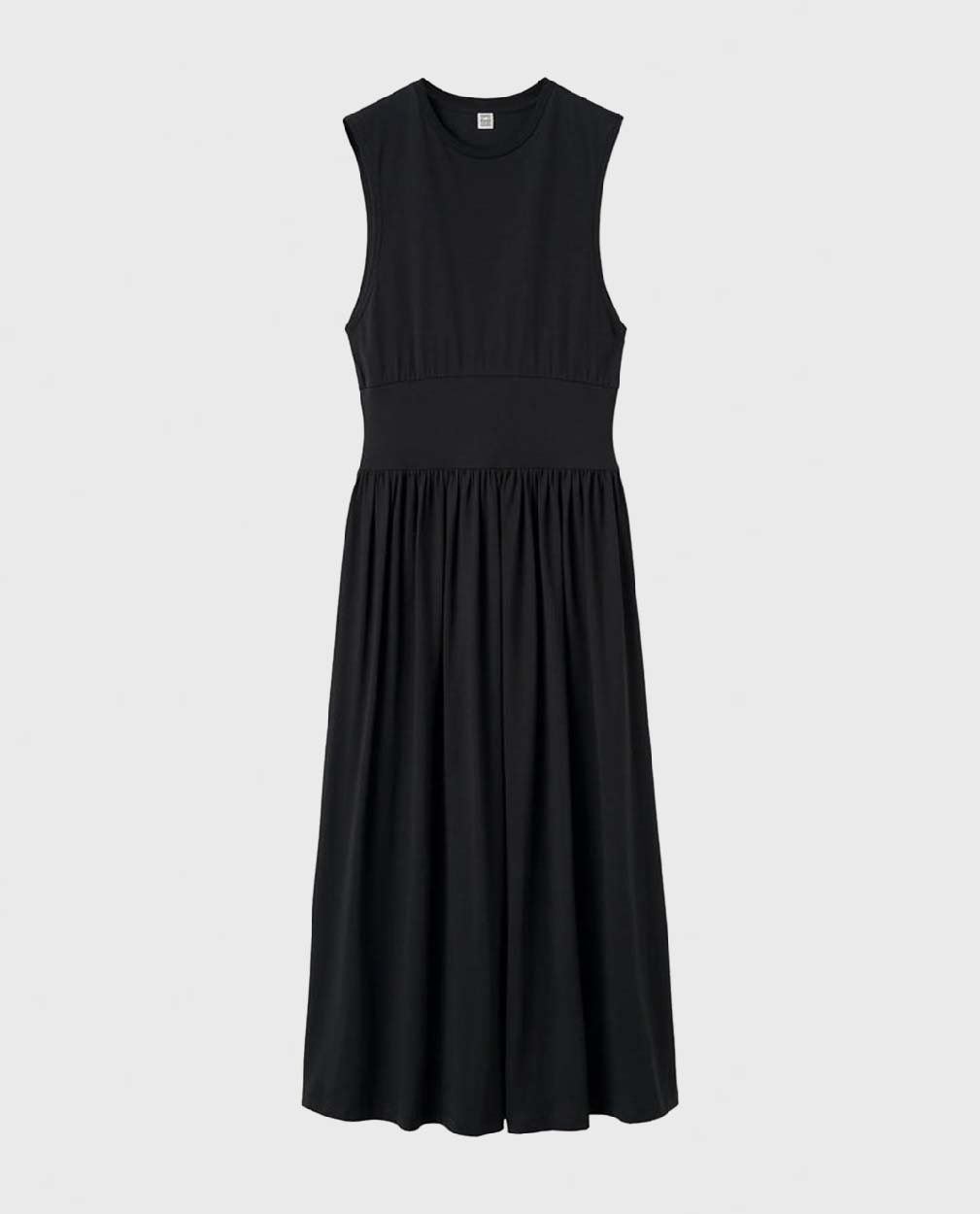 Toteme Black Sleeveless Cotton Tee Dress