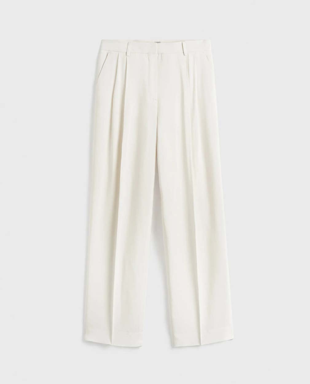 Toteme Ecru Double-Pleat Fluid Trousers