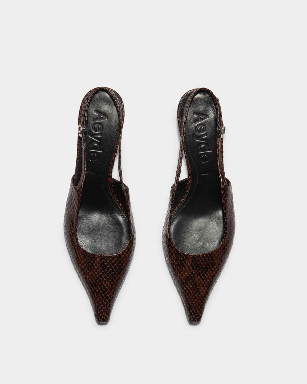 Aeyde Moka Snake Print Catrina Heels
