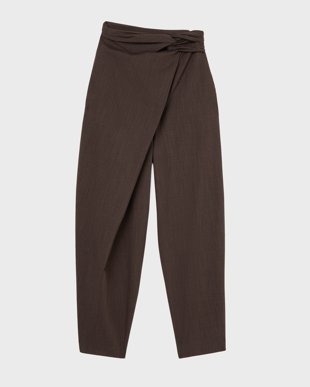 RÓHE Dark Brown Sarong Knot Trousers