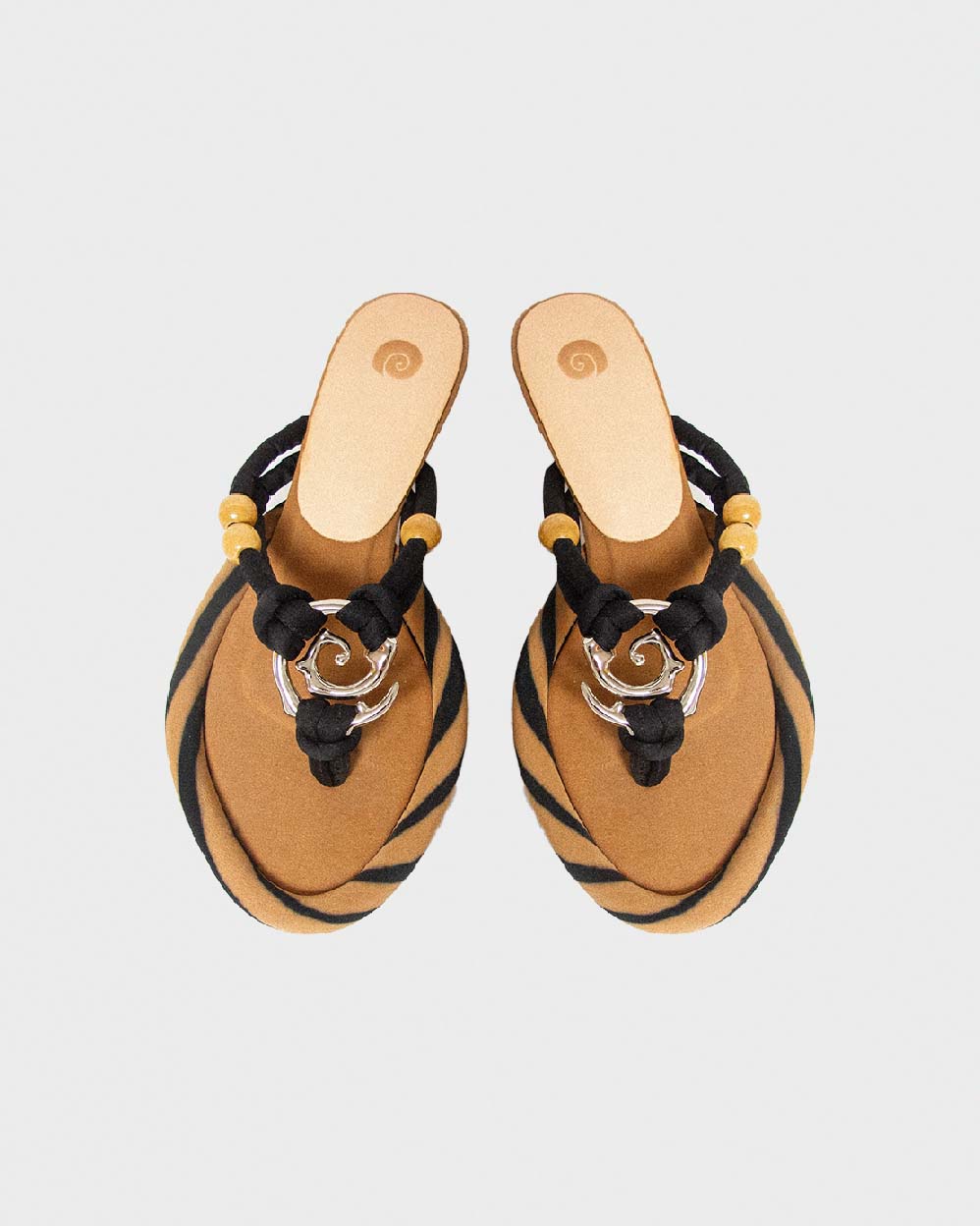 Ugo Paulon Tan Black Silver Vaia Mule